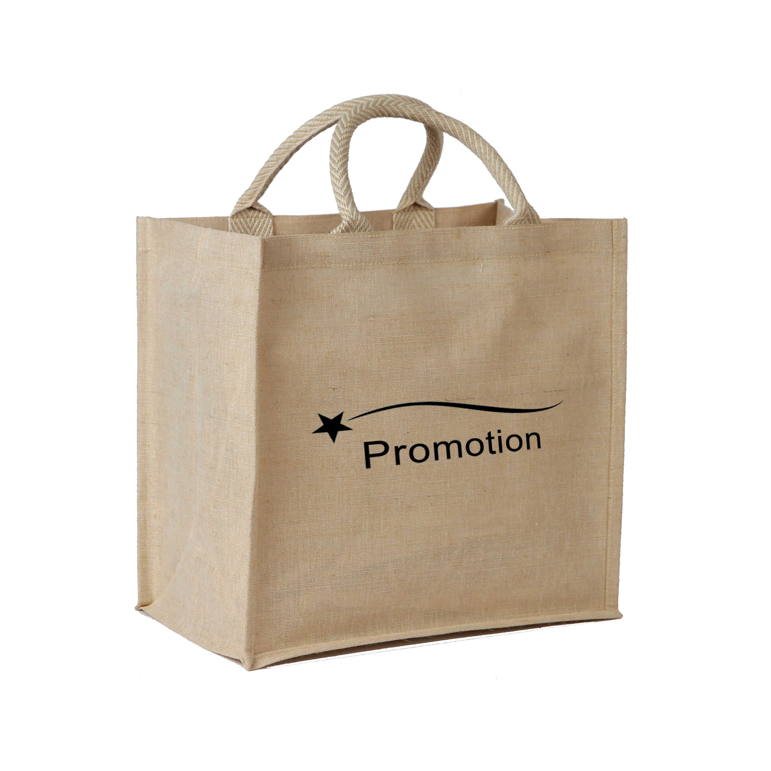 Jute/Cotton Tote Bag, custom tote bag with logo imprint 1