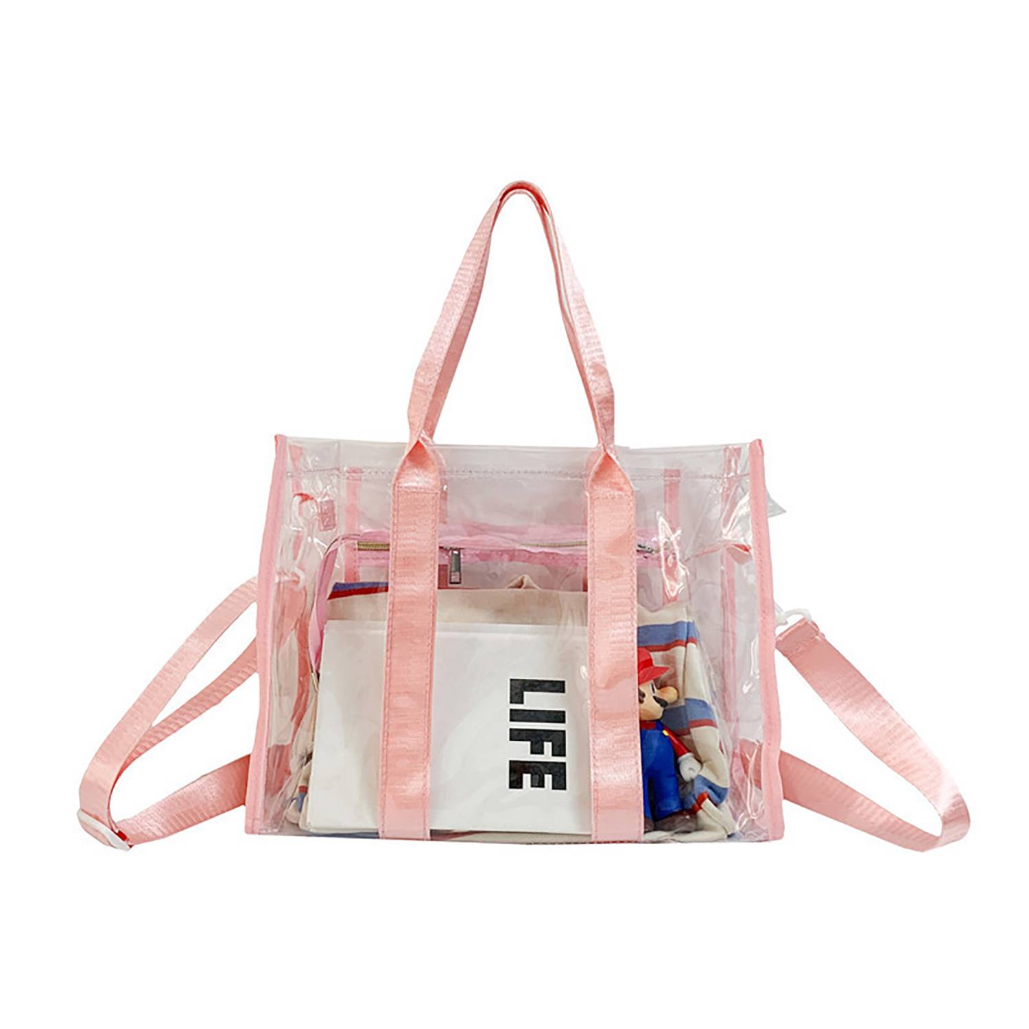 Durable And Spacious Transparent PVC Waterproof Beach Bag 2