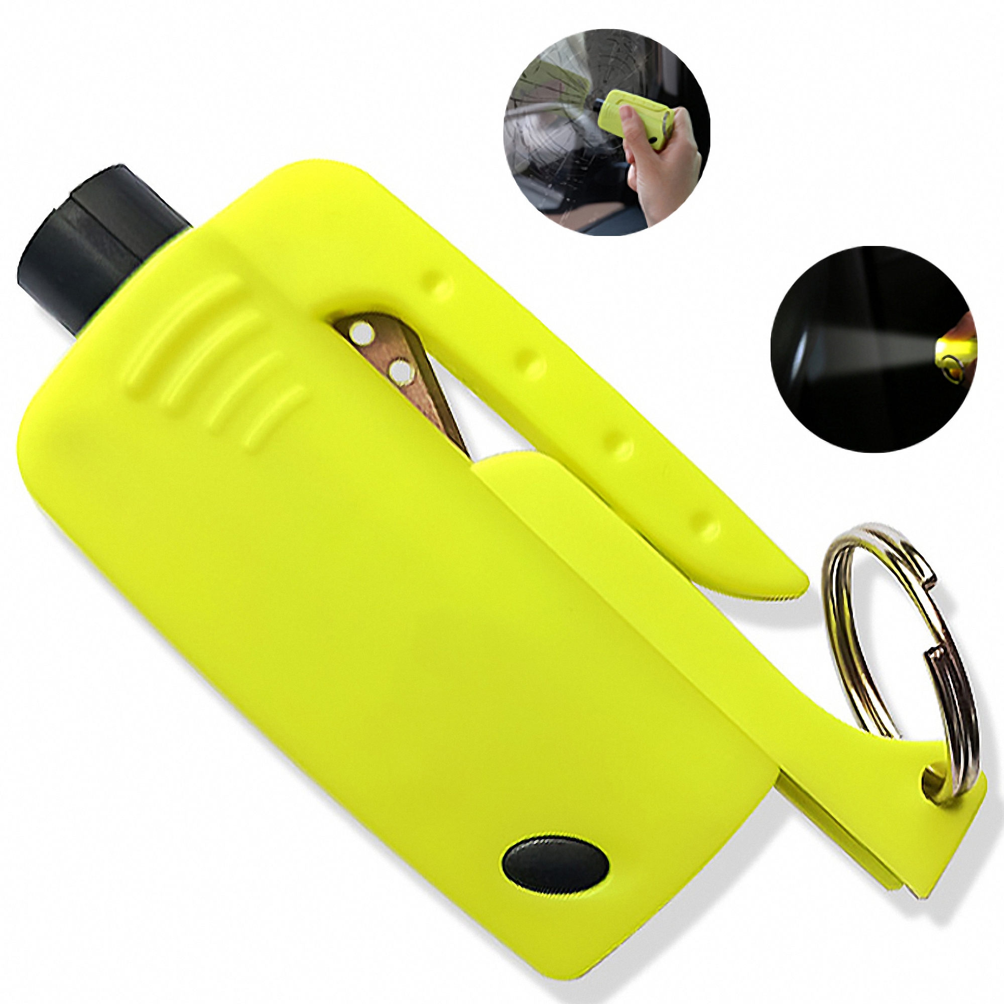Mini LED Emergency Hammer with Keychain 4