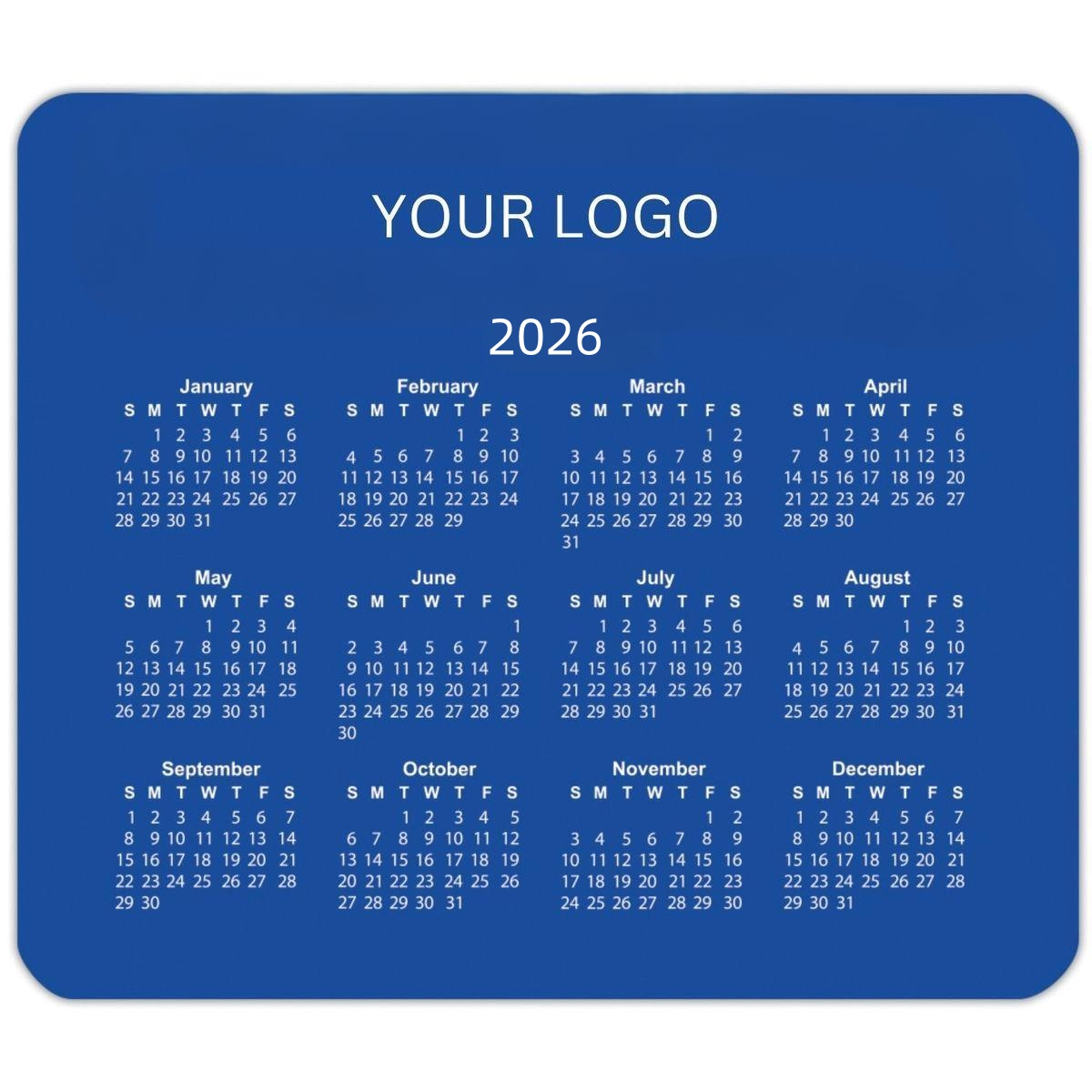 Large 2026 Rectangle Shape Calendar Mouse Pad 4
