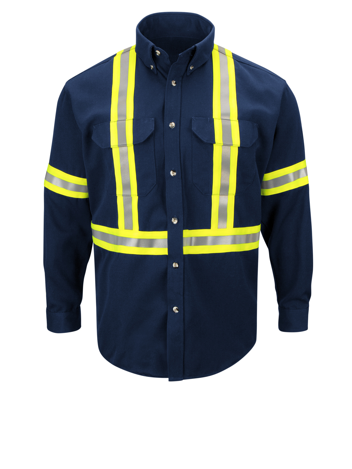 Bulwark Shirts - Men's Fr Long Sleeve Shirt W/Reflective