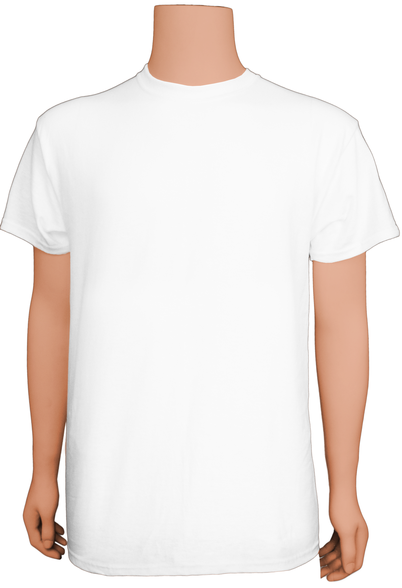 White Medium Weight Poly-Cotton Tee 4