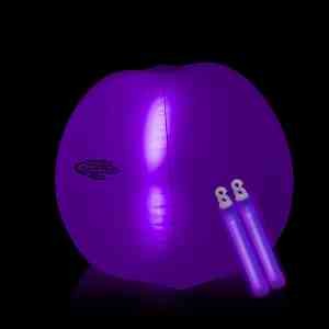 Translucent 24" Inflatable Beach Ball with Glow light Sticks 2