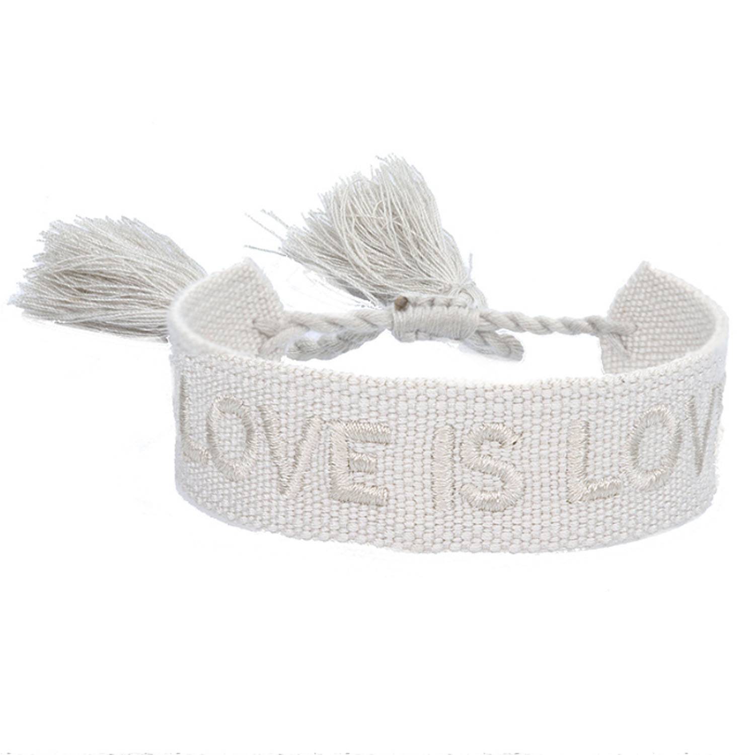 Handmade Embroidered Tassel Adjustable Bracelet 8