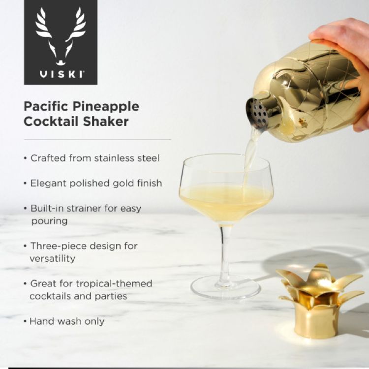 Viski® Pacific Pineapple Shaker 8