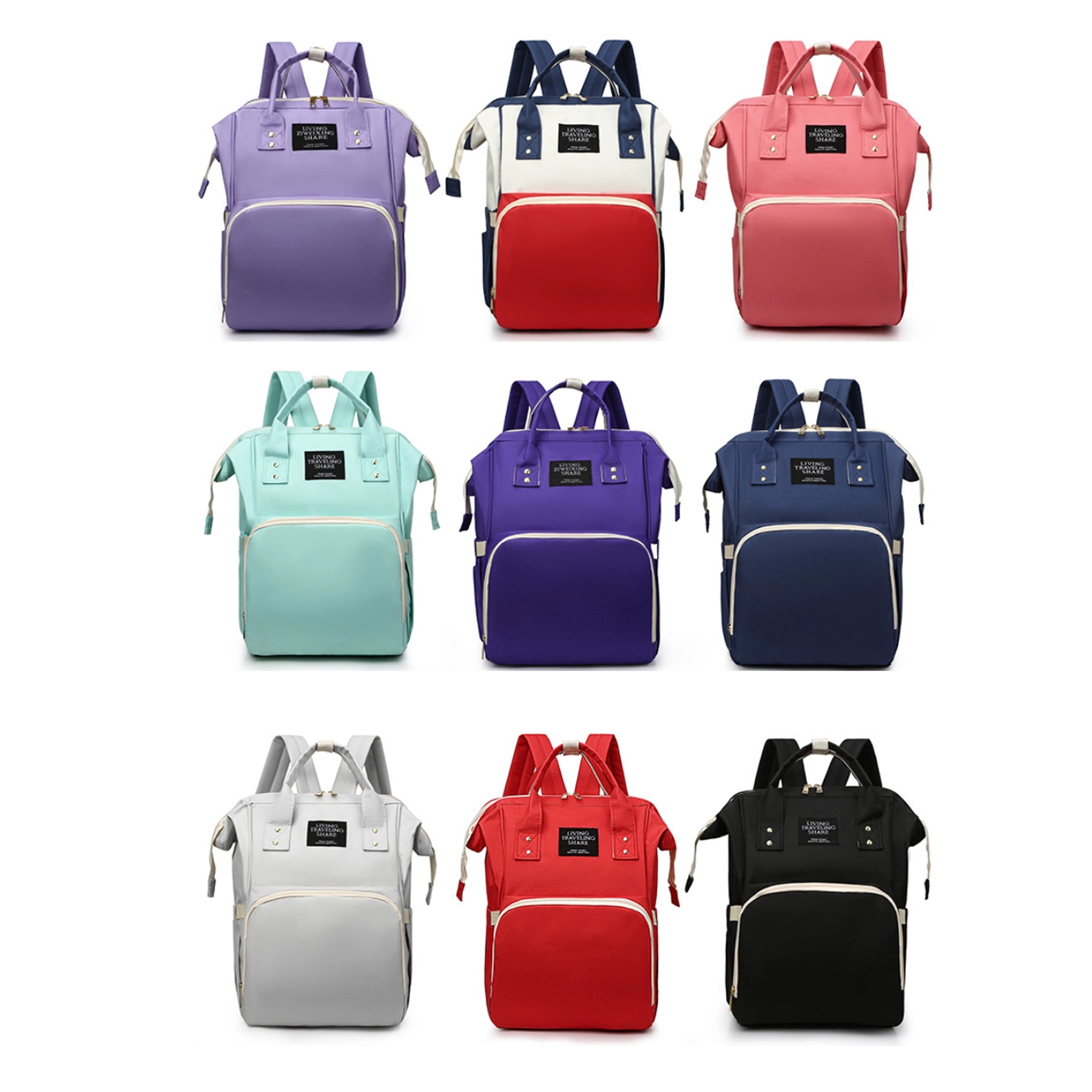 Oxford Wet & Dry Separation Diaper Backpack 3