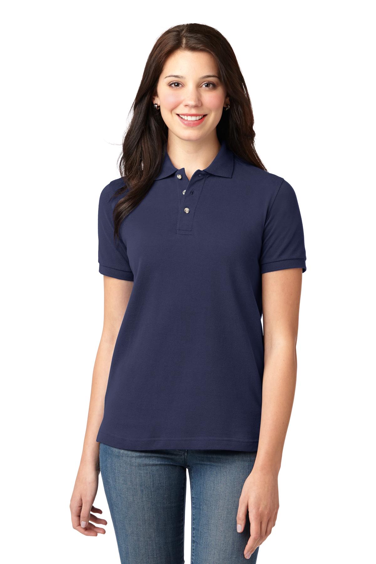 Port Authority Women's Heavyweight Cotton Pique Polo. L420 24