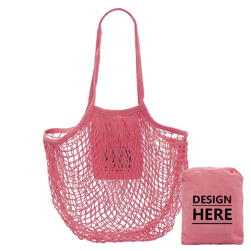 Mesh Cotton Tote, custom tote bag with logo imprint 2