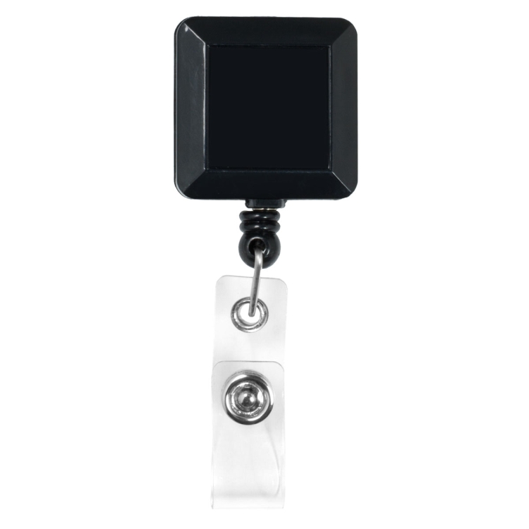 "Kent VL" 30" Cord Square Retractable Badge Reel and Badge Holder with Metal Slip Clip Attachment 3