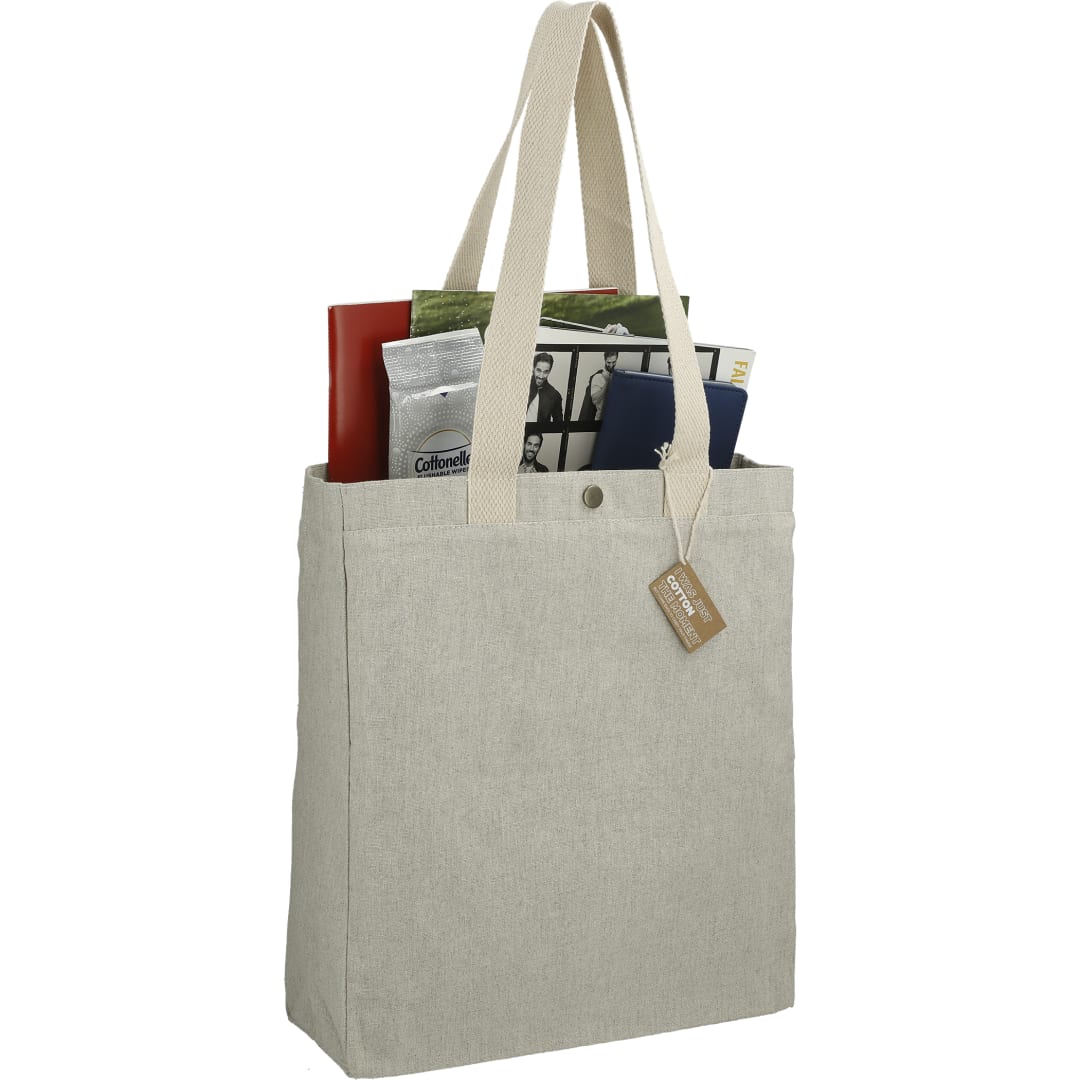 Repose 10oz Recycled Cotton Box Tote w/Snap 1