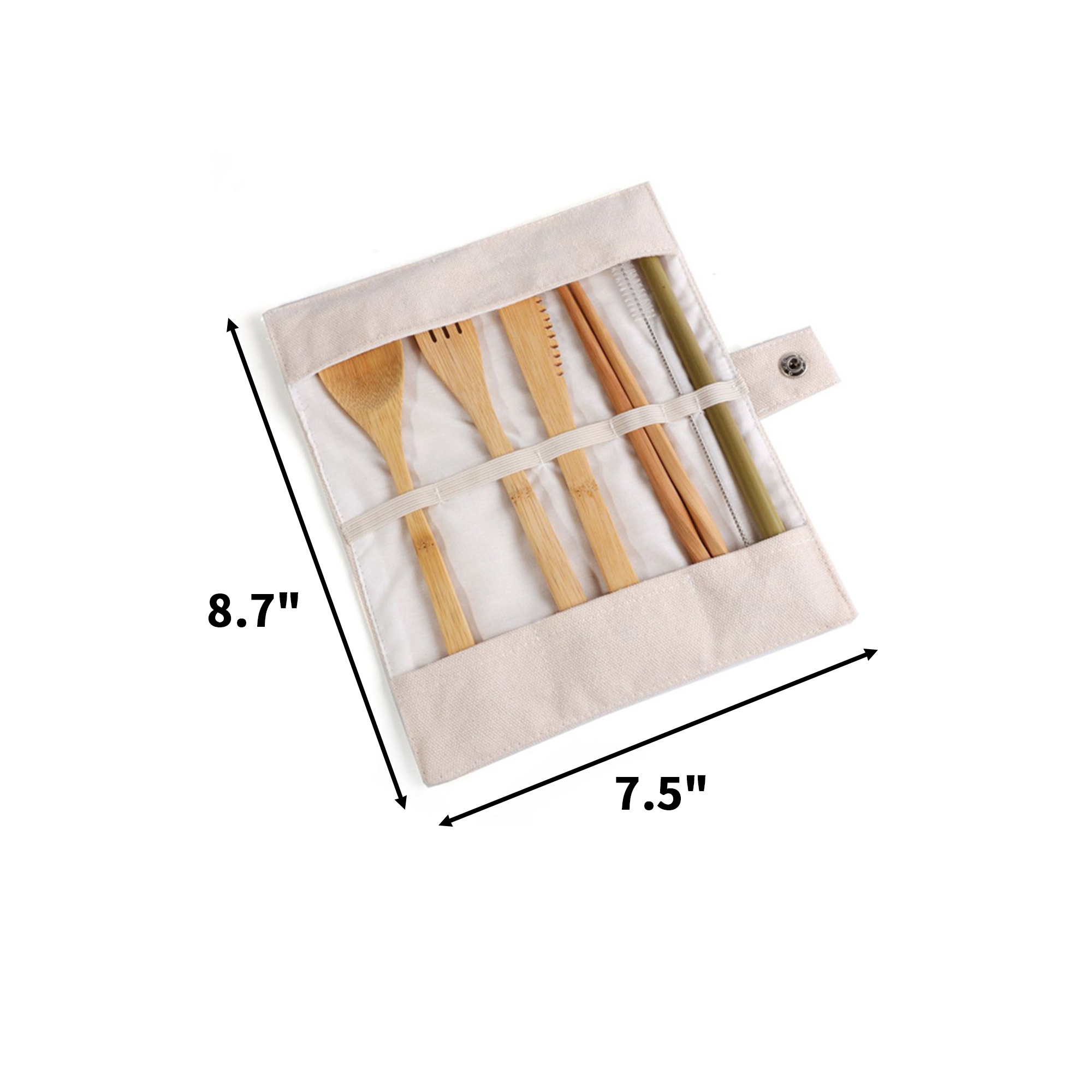 Bamboo Tableware Six Piece Set With Pouch 5