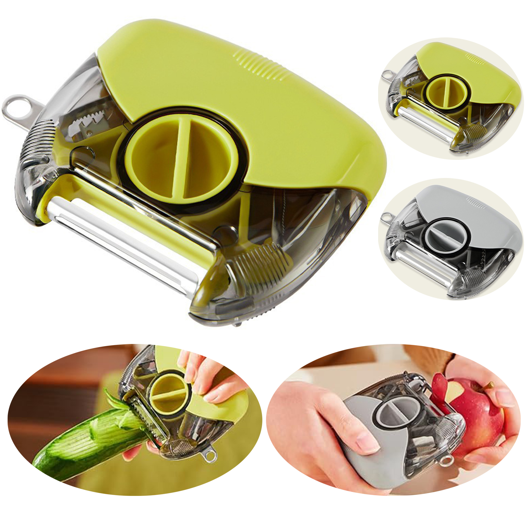 3-in-1 Mini Stainless Steel Vegetable and Fruit Peeler