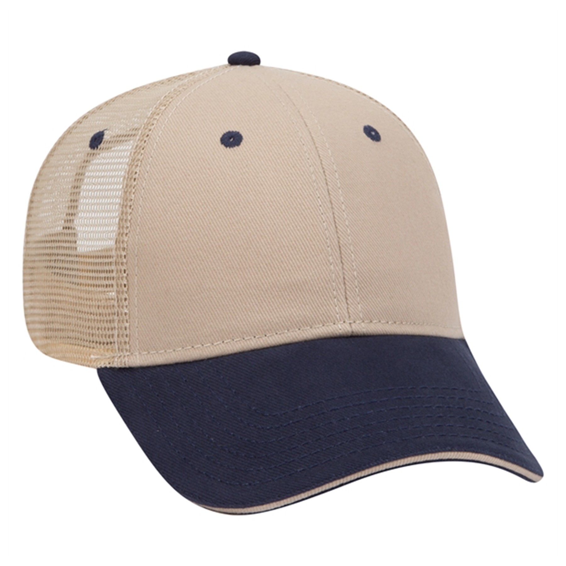 Denim Sandwich Visor 6 Panel Mesh Back Hat 2