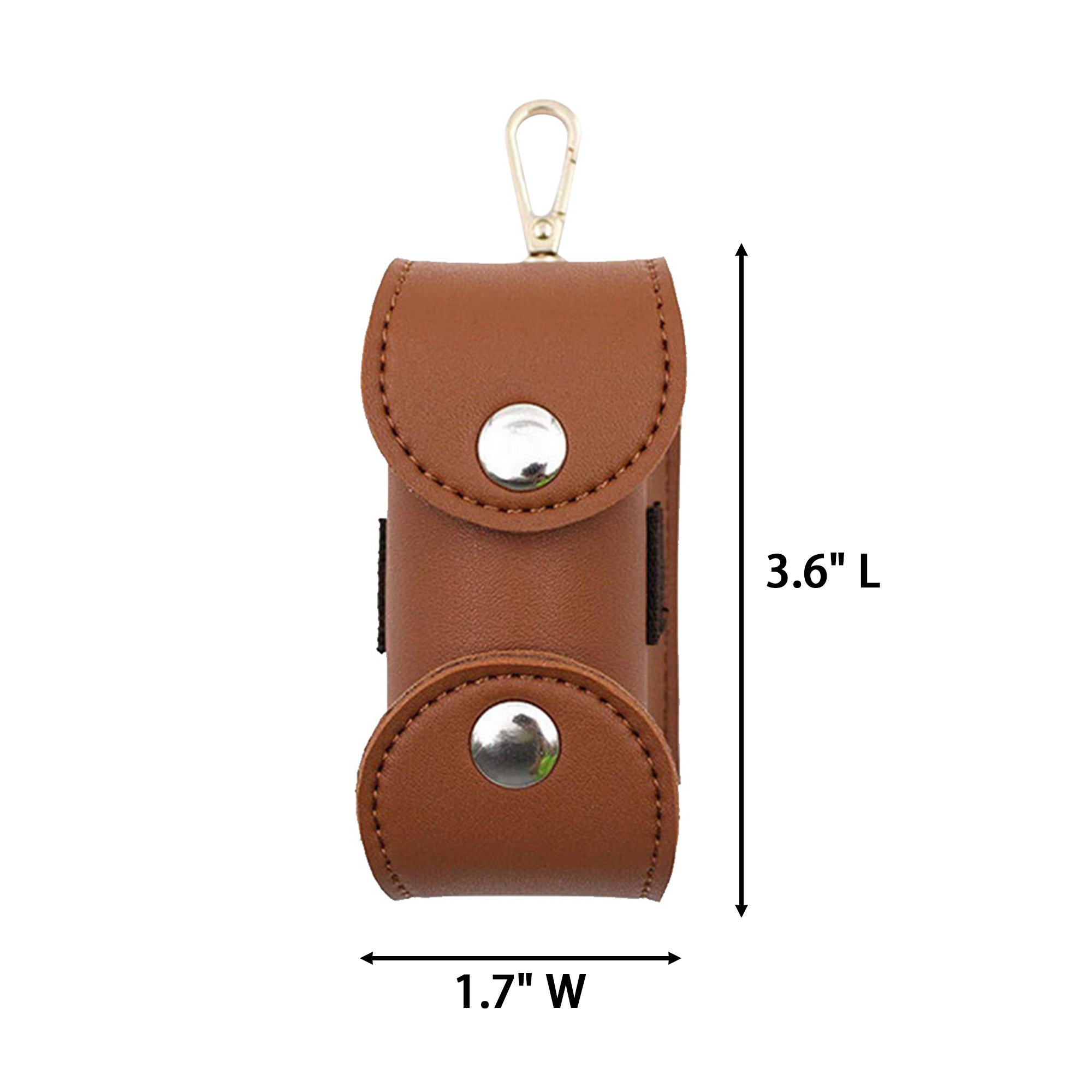 PU Leather Belt Pouch For Golf Ball Carry 3.6" x 1.7" 2