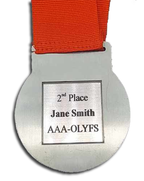 Olympic Medals 2.5" With Your Custom Graphic And Olympic Neck Ribbon 5