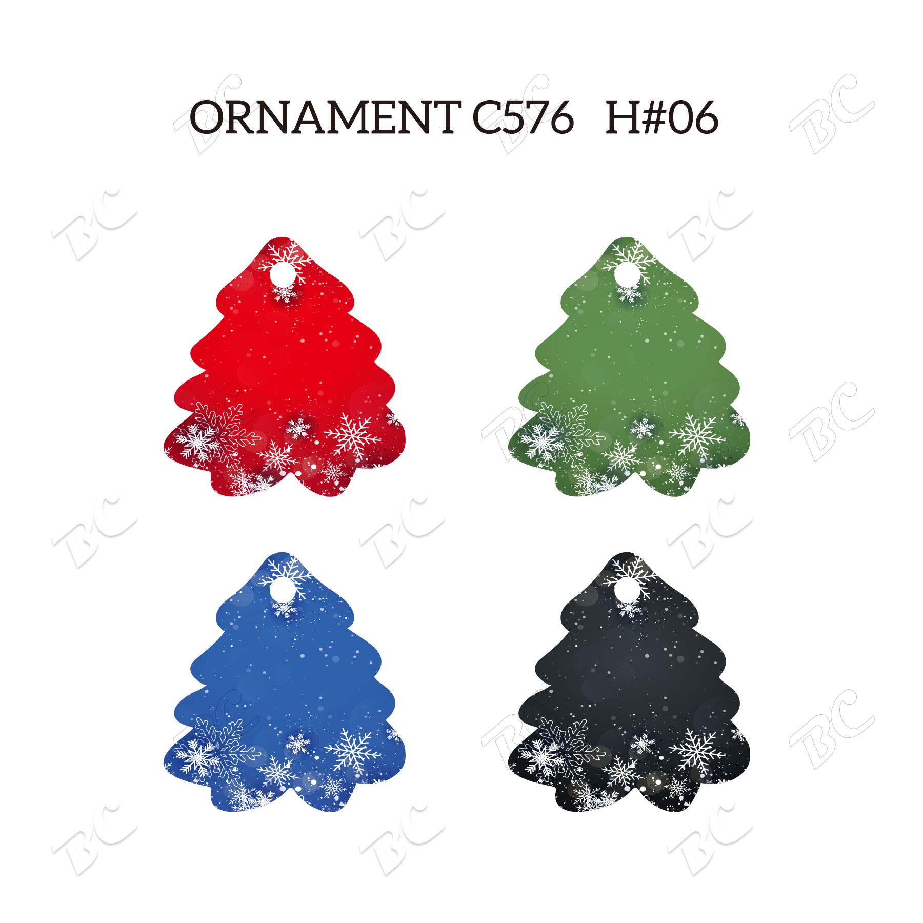Free Shipping Full Color Christmas Ornament - Tree 6