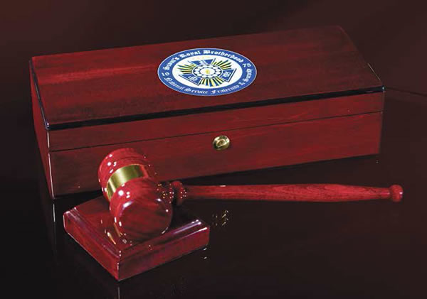 Rosewood Gavel And Case 10