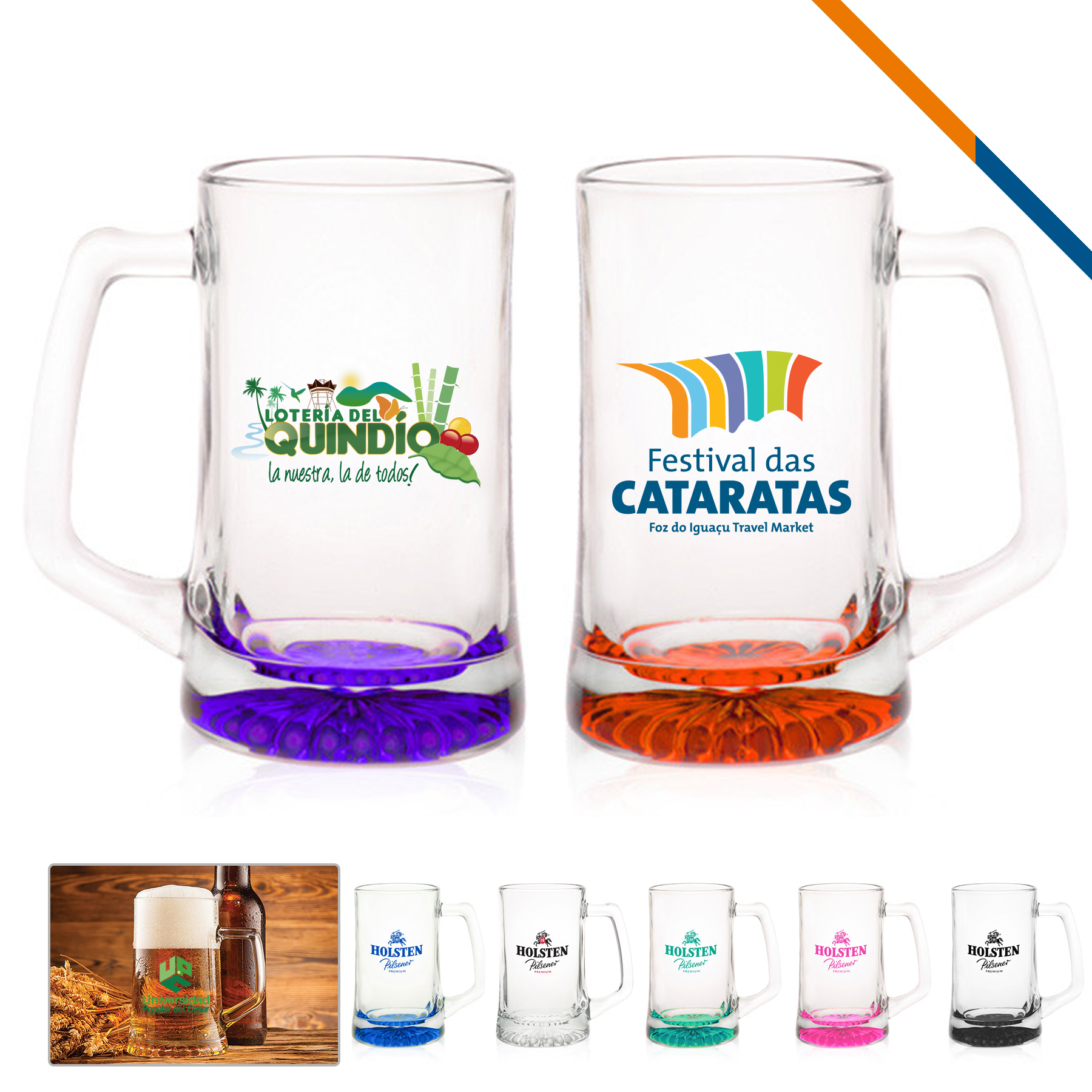 Anthea Glass Beer Mugs - 25 OZ. 4