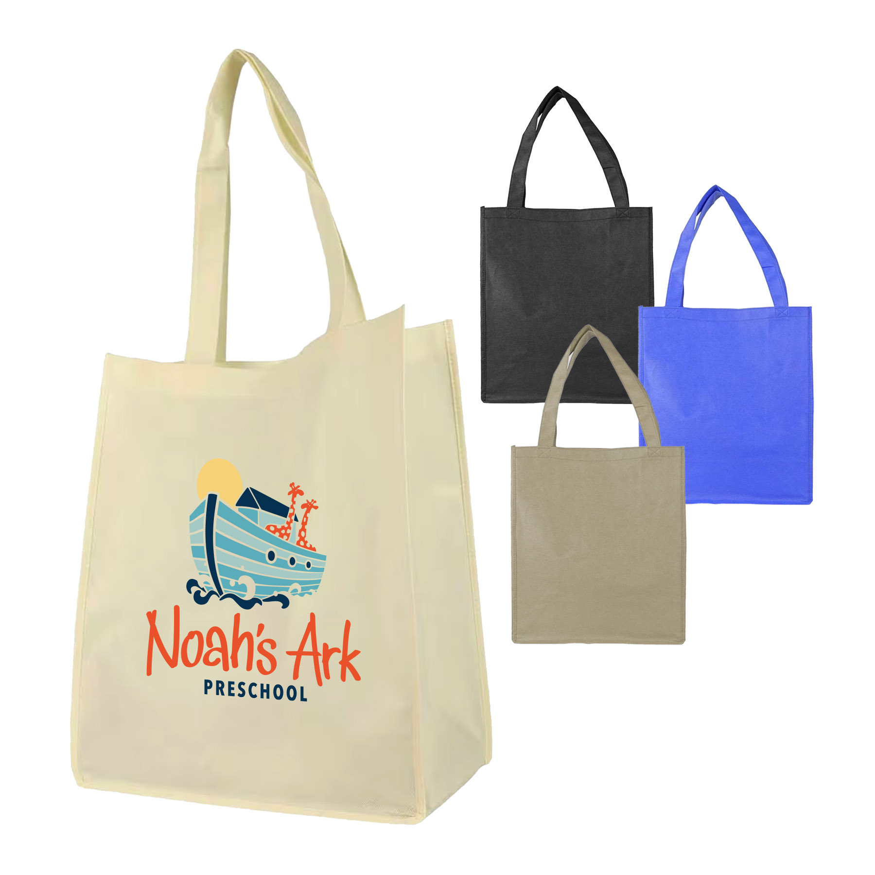 100g Non-Woven Polypropylene Grocery Tote w/ 8" Gusset 7