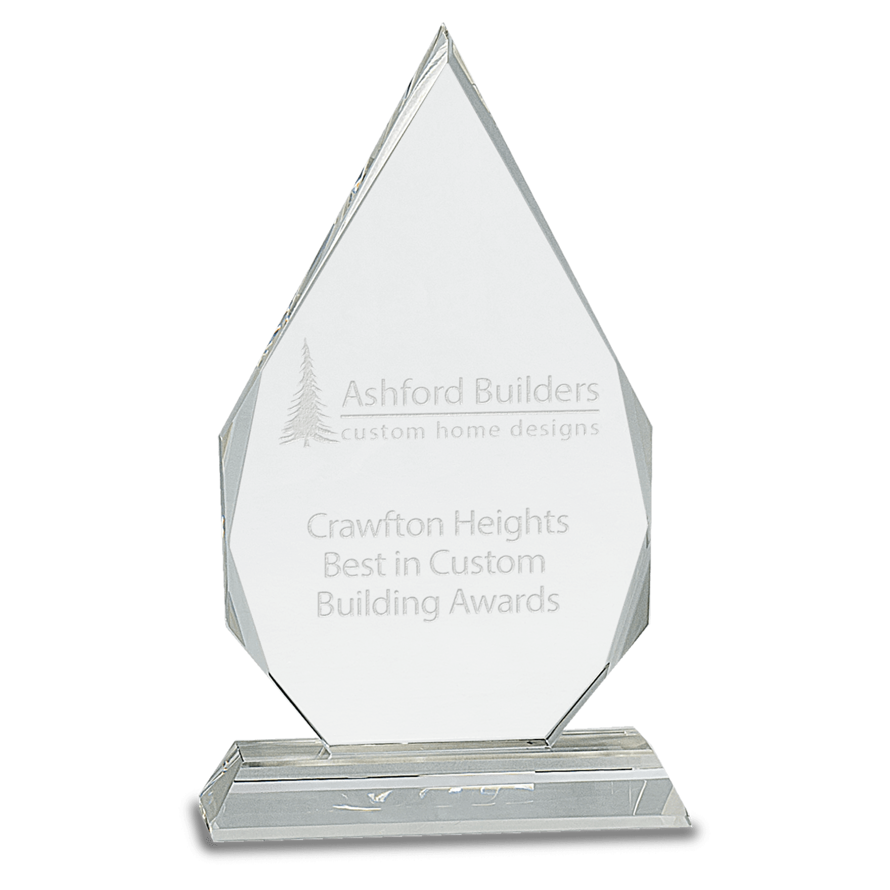 Crystal Diamond On Clear Pedestal Base 2