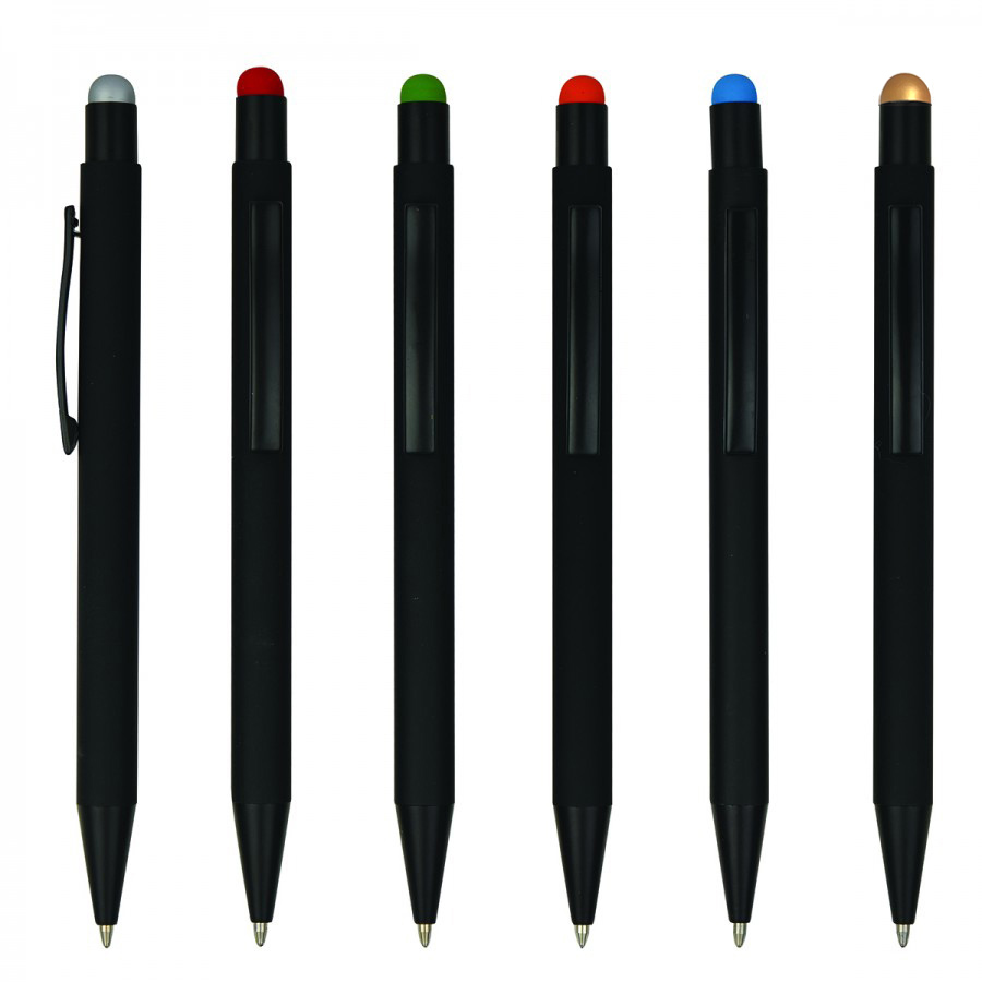 Sleek Soft Rubber Pen & Stylus with Matching Laser Engrave 19