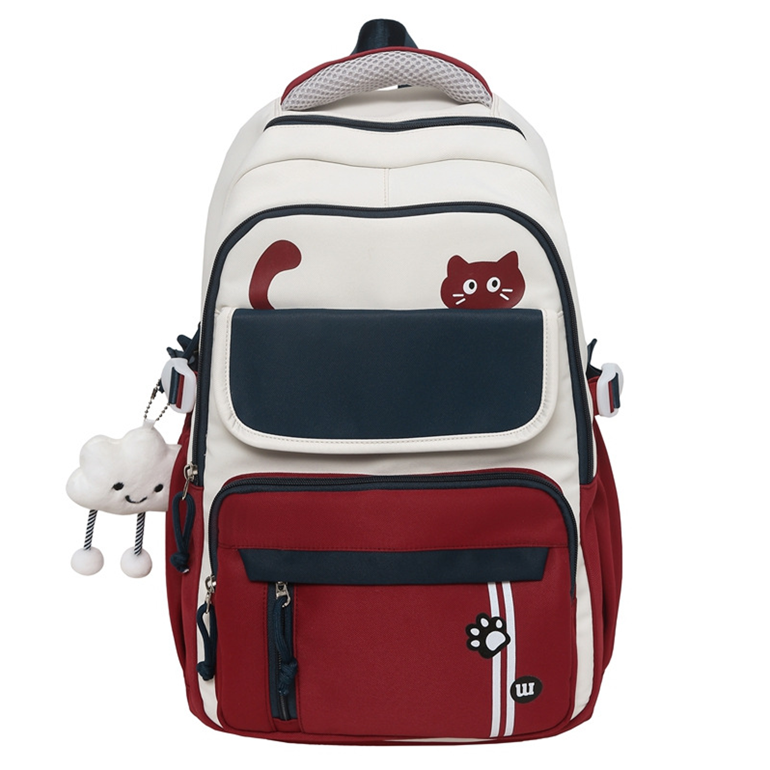 Large Capacity Nylon Backpack w/ Pendant 5
