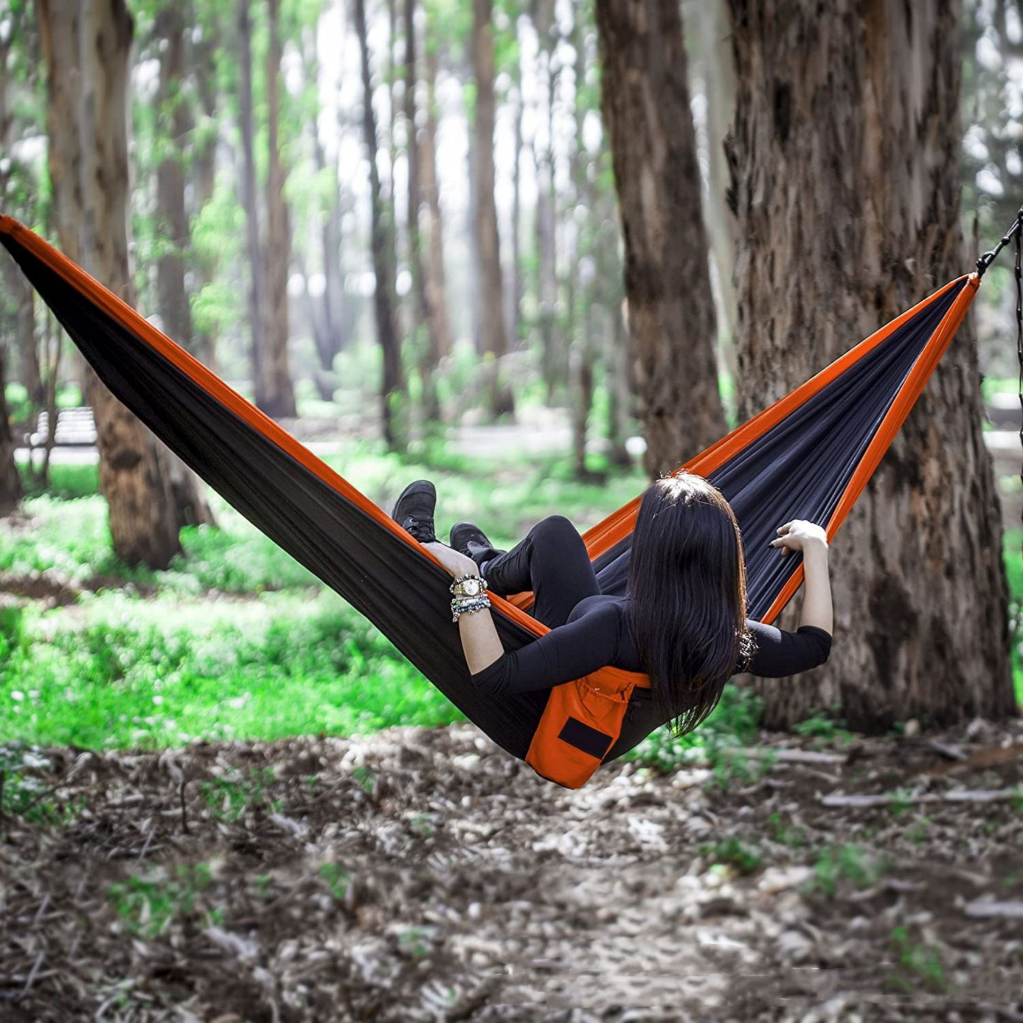 Lightweight Portable Hammocks With 2 Tree Straps 2