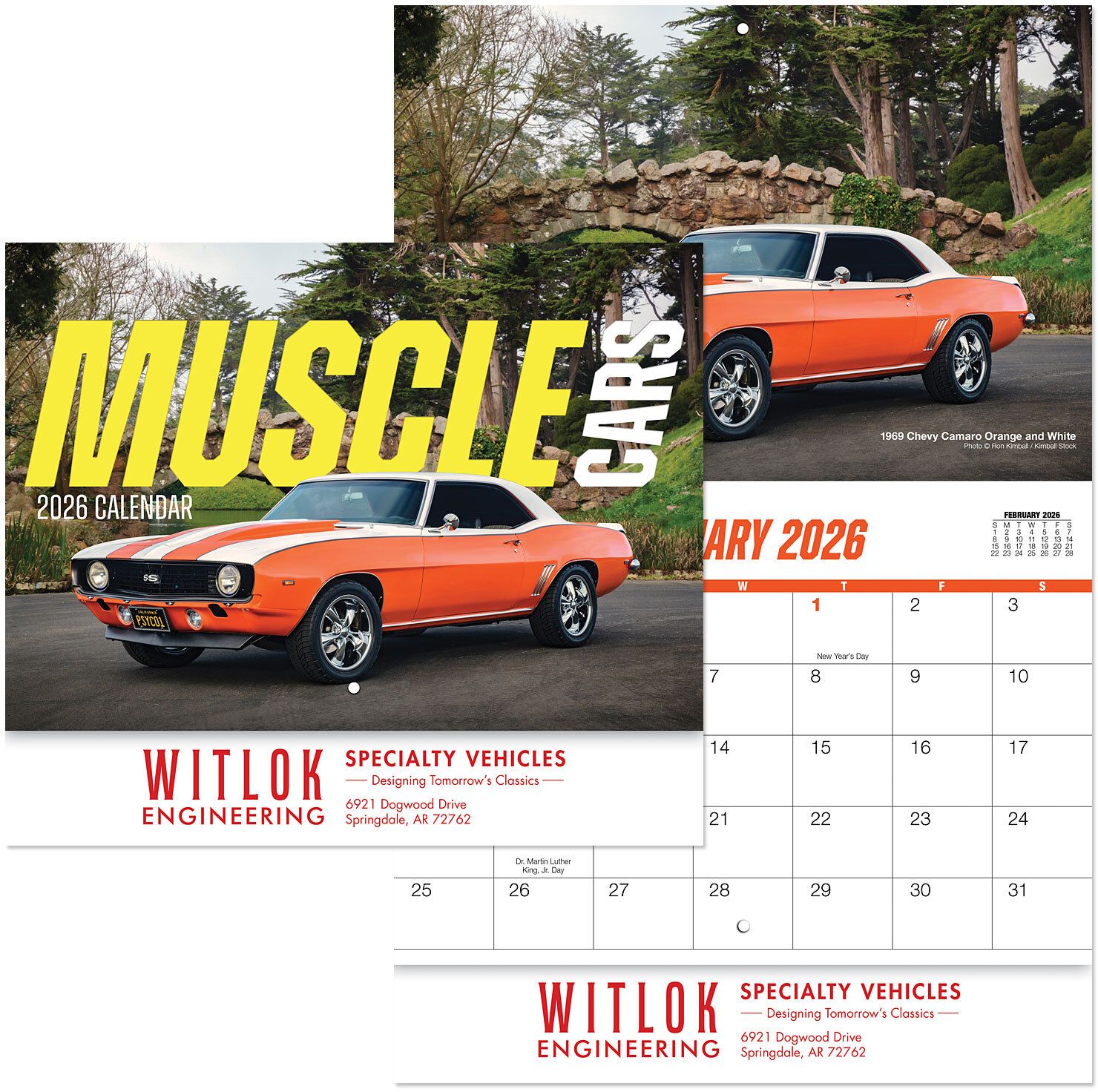 MUSCLE CARS STAPLED WALL CALENDAR 17