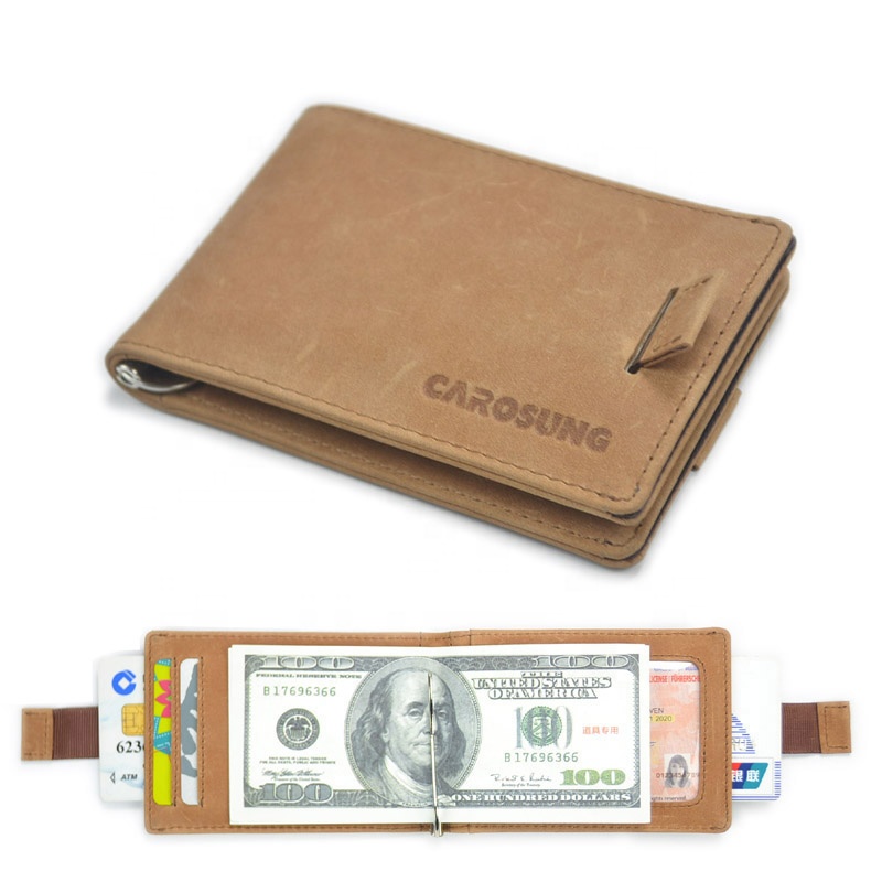 RFID Blocking PU Leather Men's Wallet with Money Clip 2
