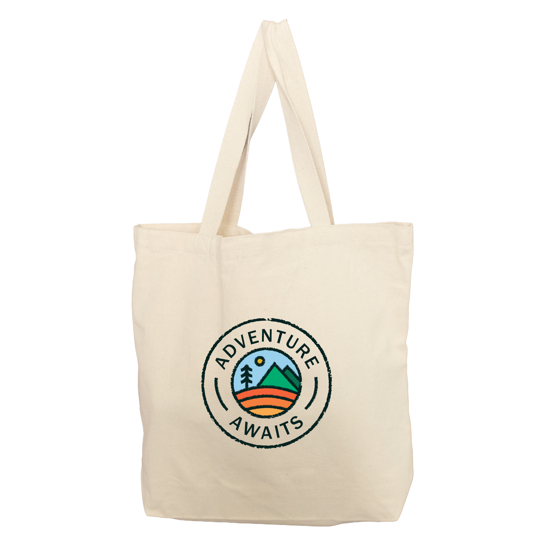 10 oz Cotton Canvas Tote Bag: 18" W x 15.5" H x 4" D 4