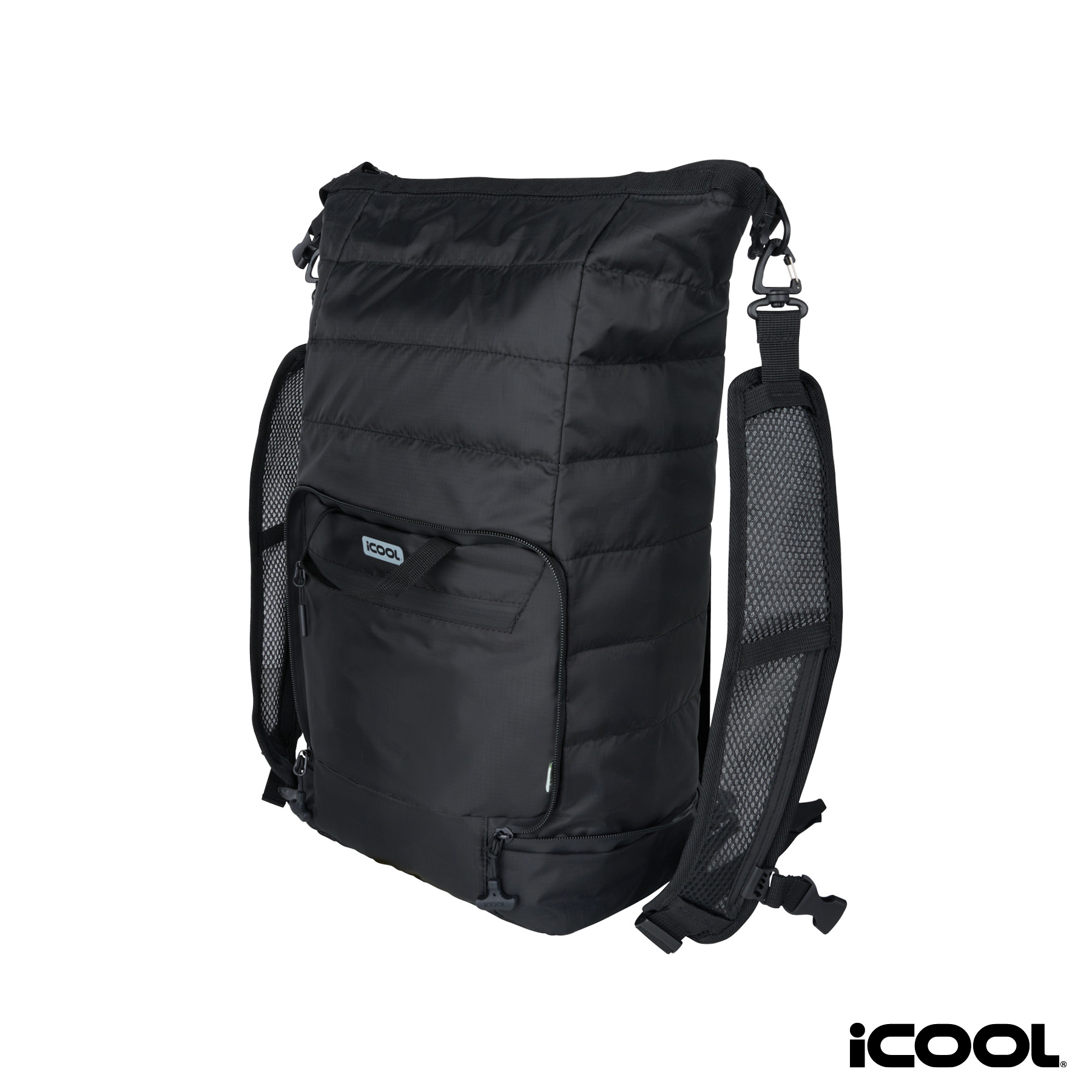 iCOOL® Rockvale Repreve® Packable Puffer 24-Can Backpack Cooler 23
