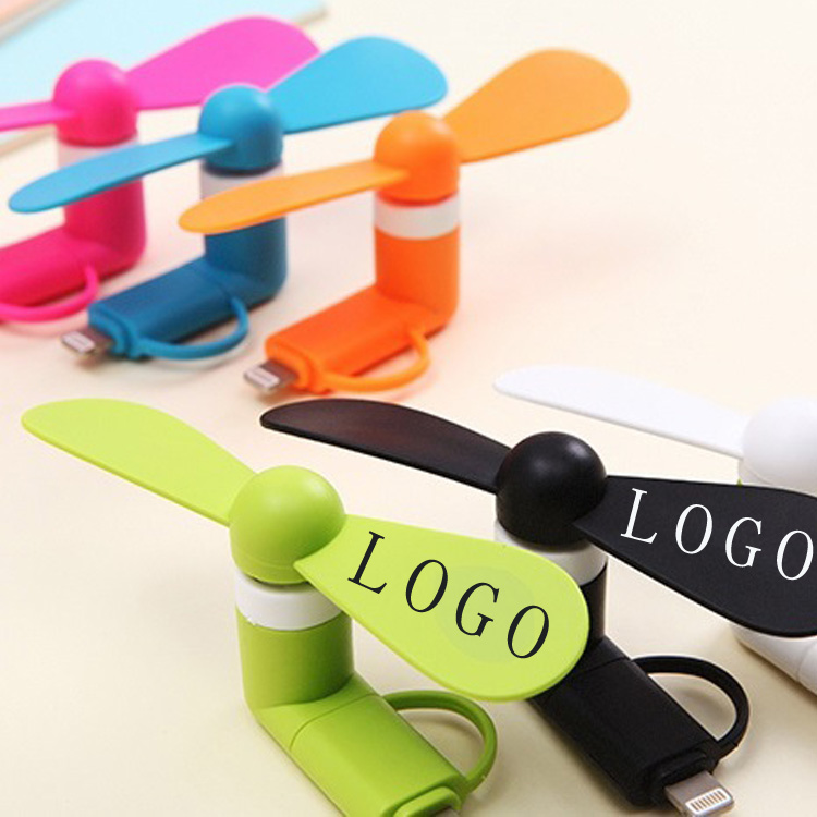 2 in 1 Mini TPE USB Cellphone Fan 4