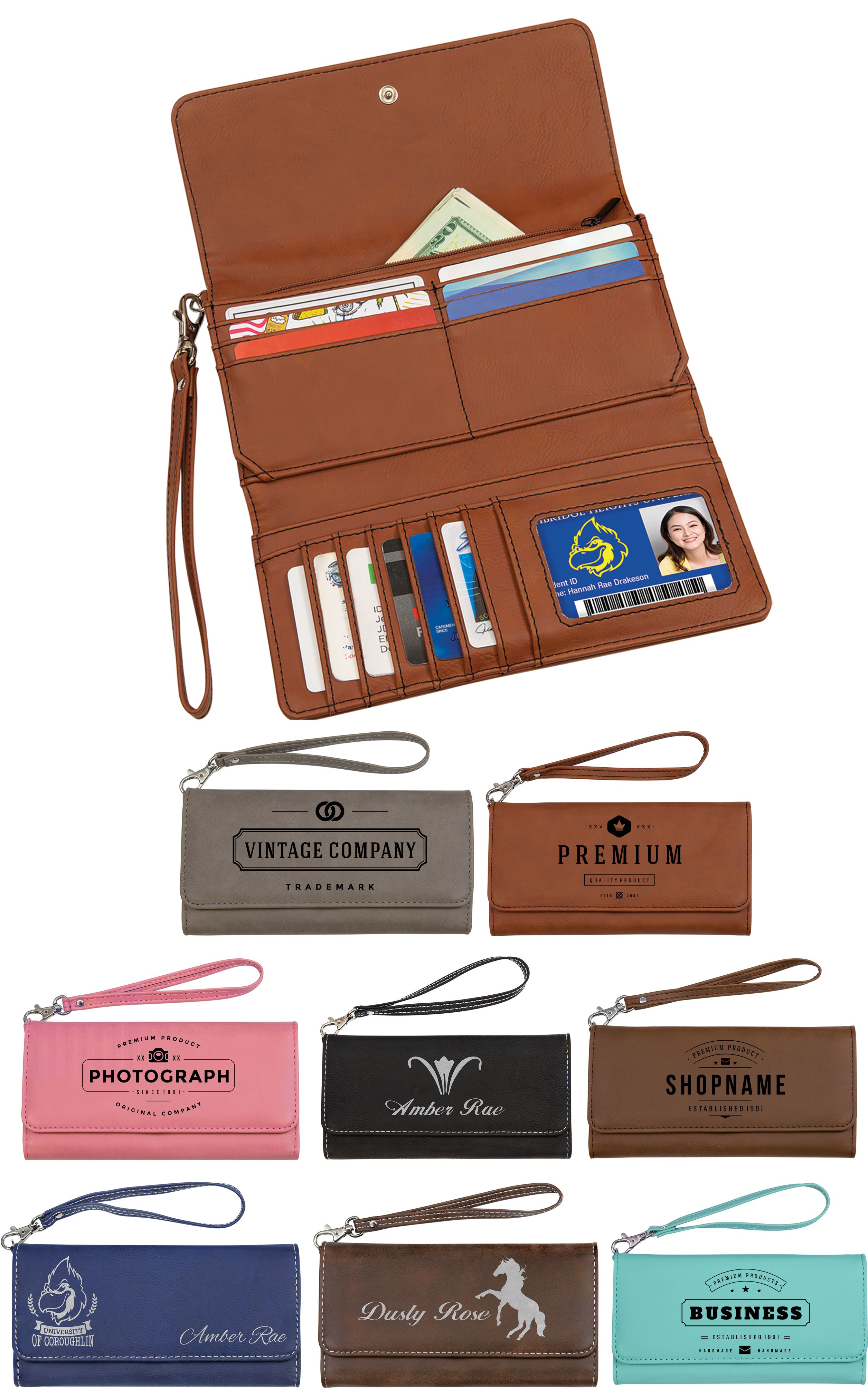 Leatherette Wallet with Strap 1