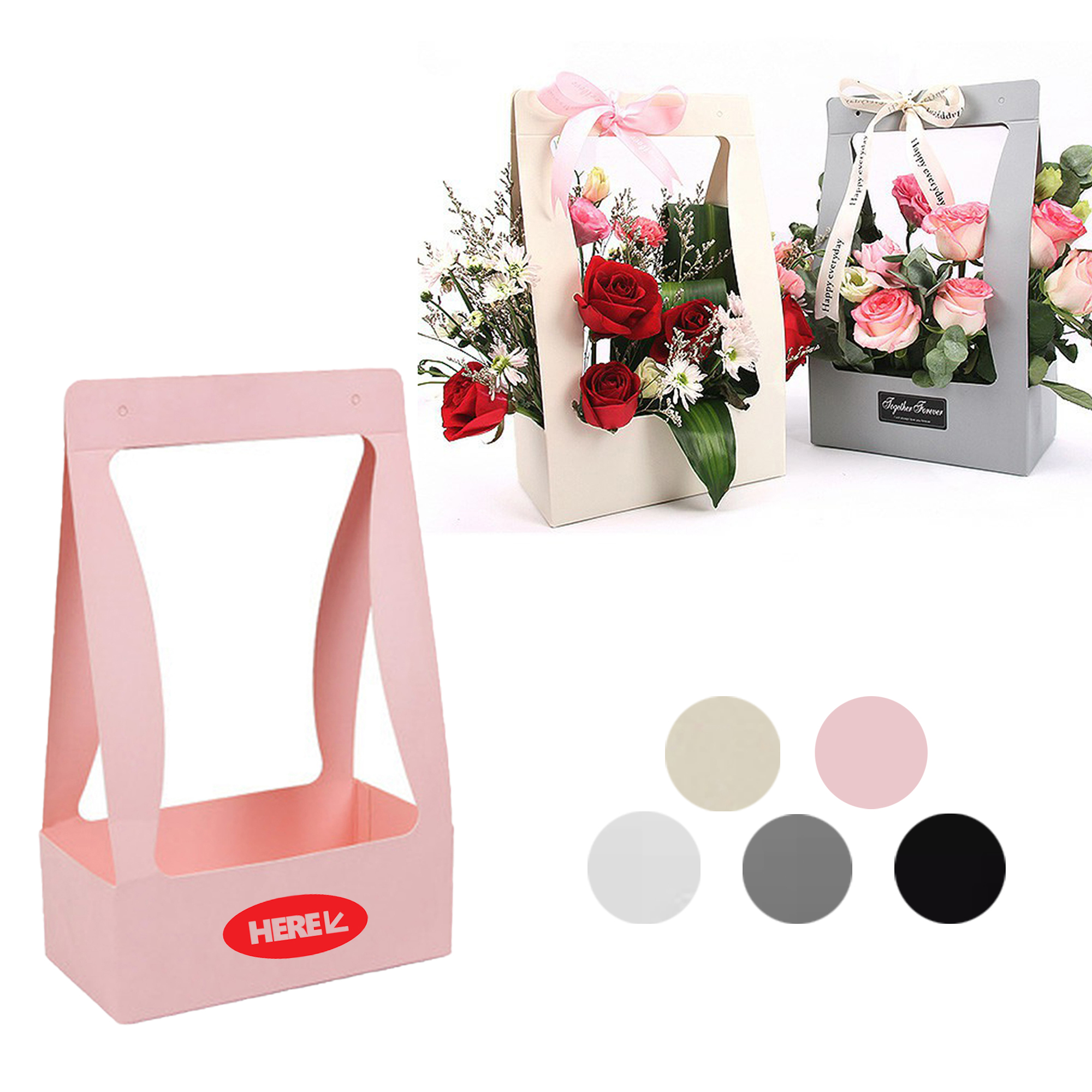Foldable Floral Gift Tote Box 2