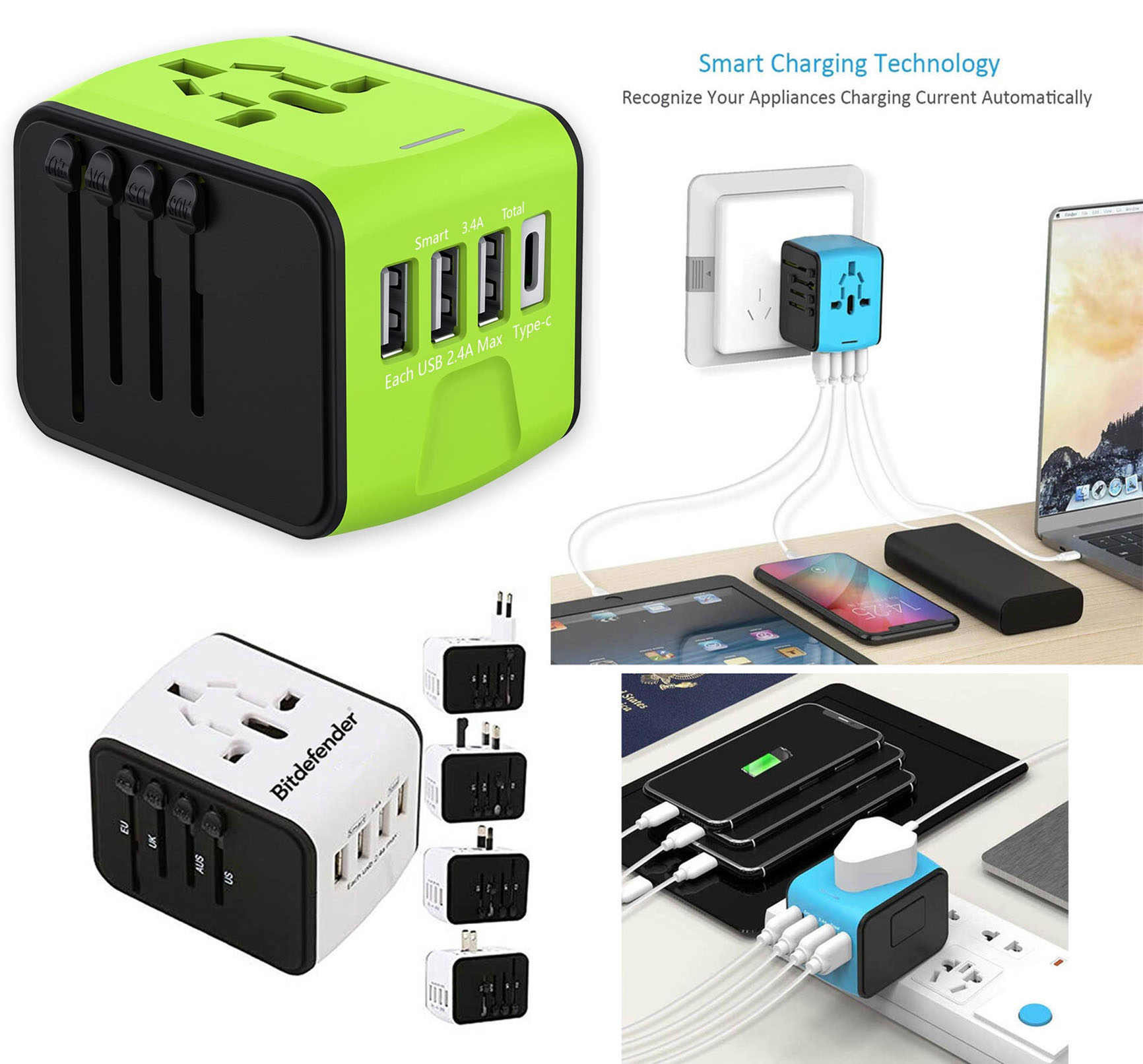 iBank ® Universal Travel Adapter, International Power Adapter 3