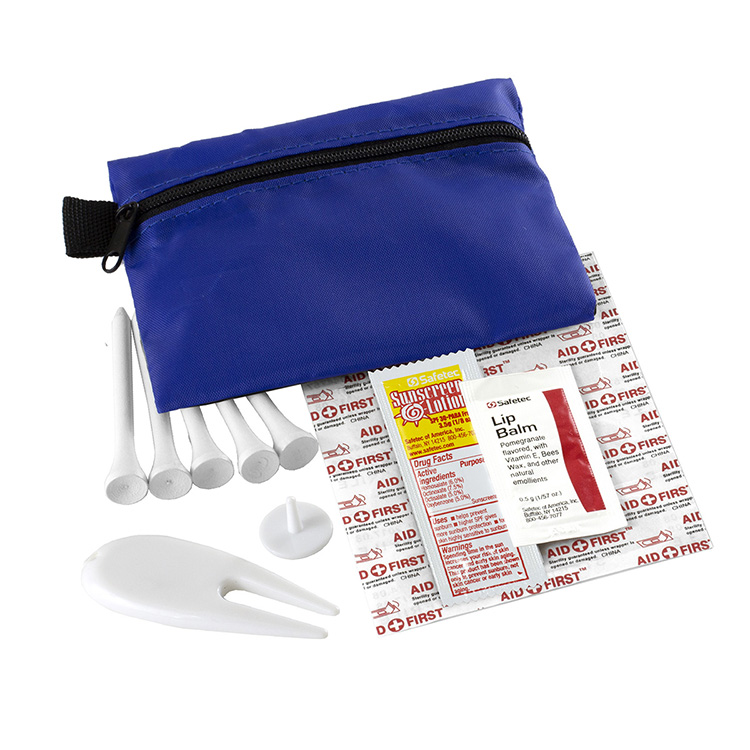 "DEL MONTE" 14 Piece Golf Kit Components inserted into Zipper Pack 23