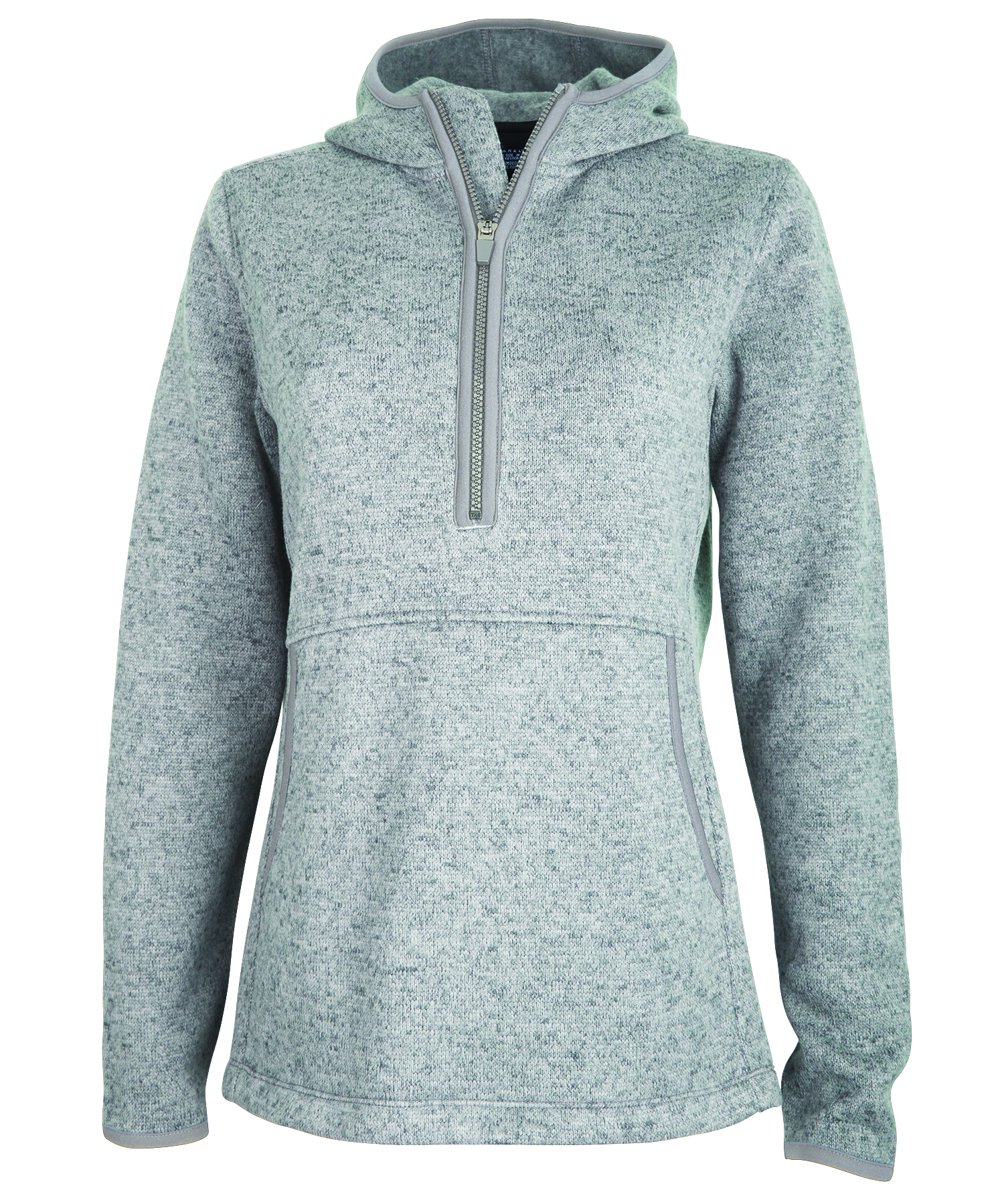Women's Heathered Fleece Quarter Zip Hoodie 22