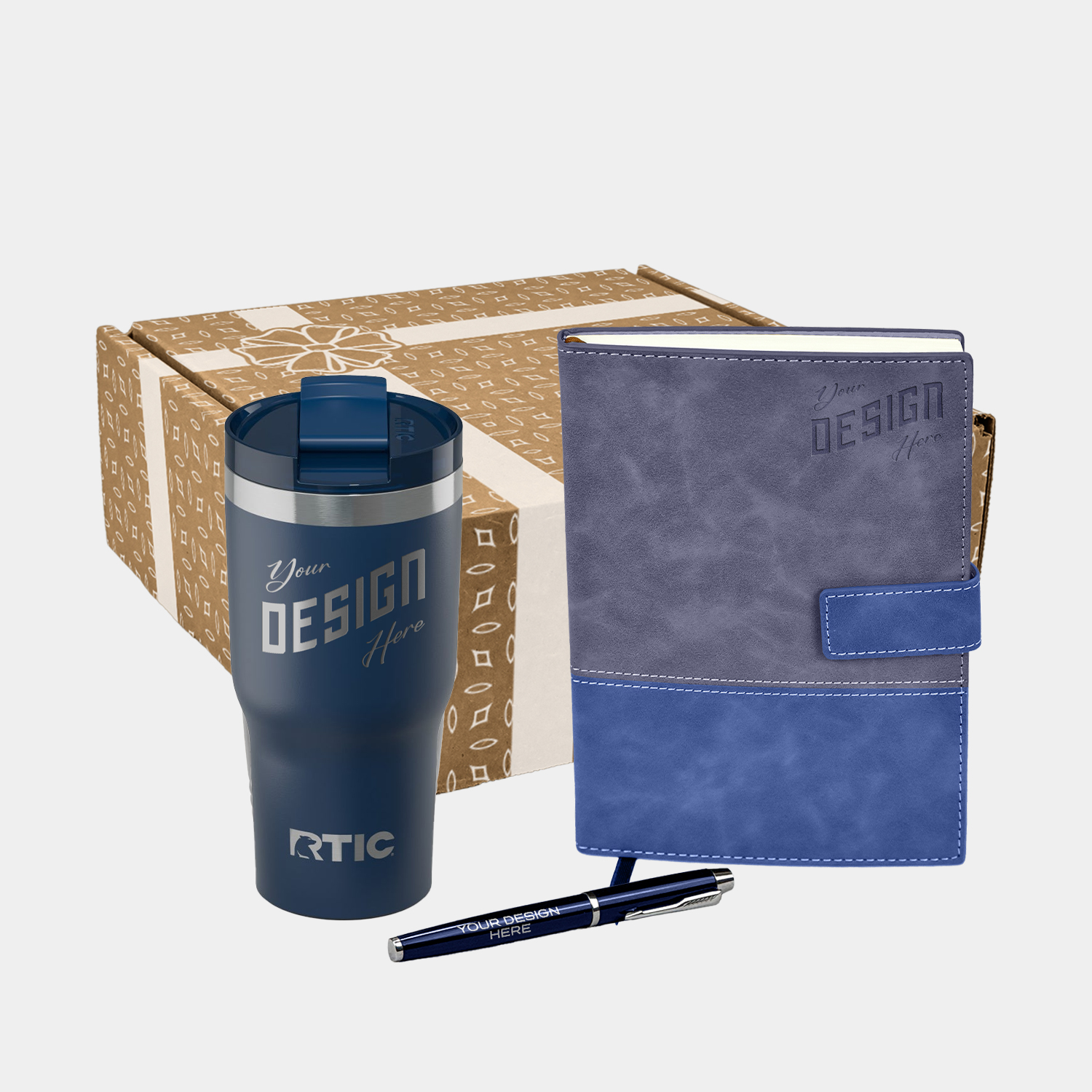 RTIC® 20 oz Tumbler, TiTUS® Valvetine Notebook & Pen Gift Set 3