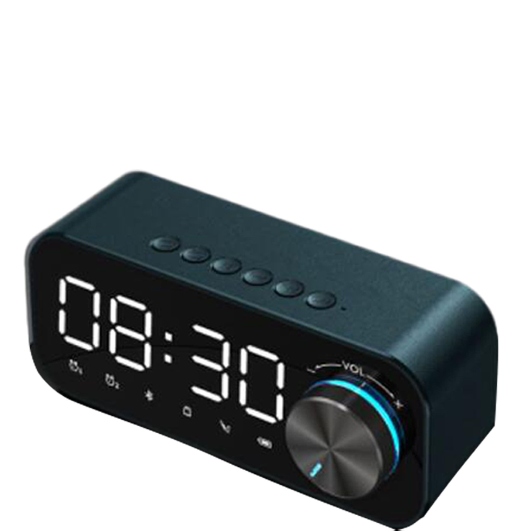 Desktop Alarm Clock Bluetooth Speaker W/Night Light 5