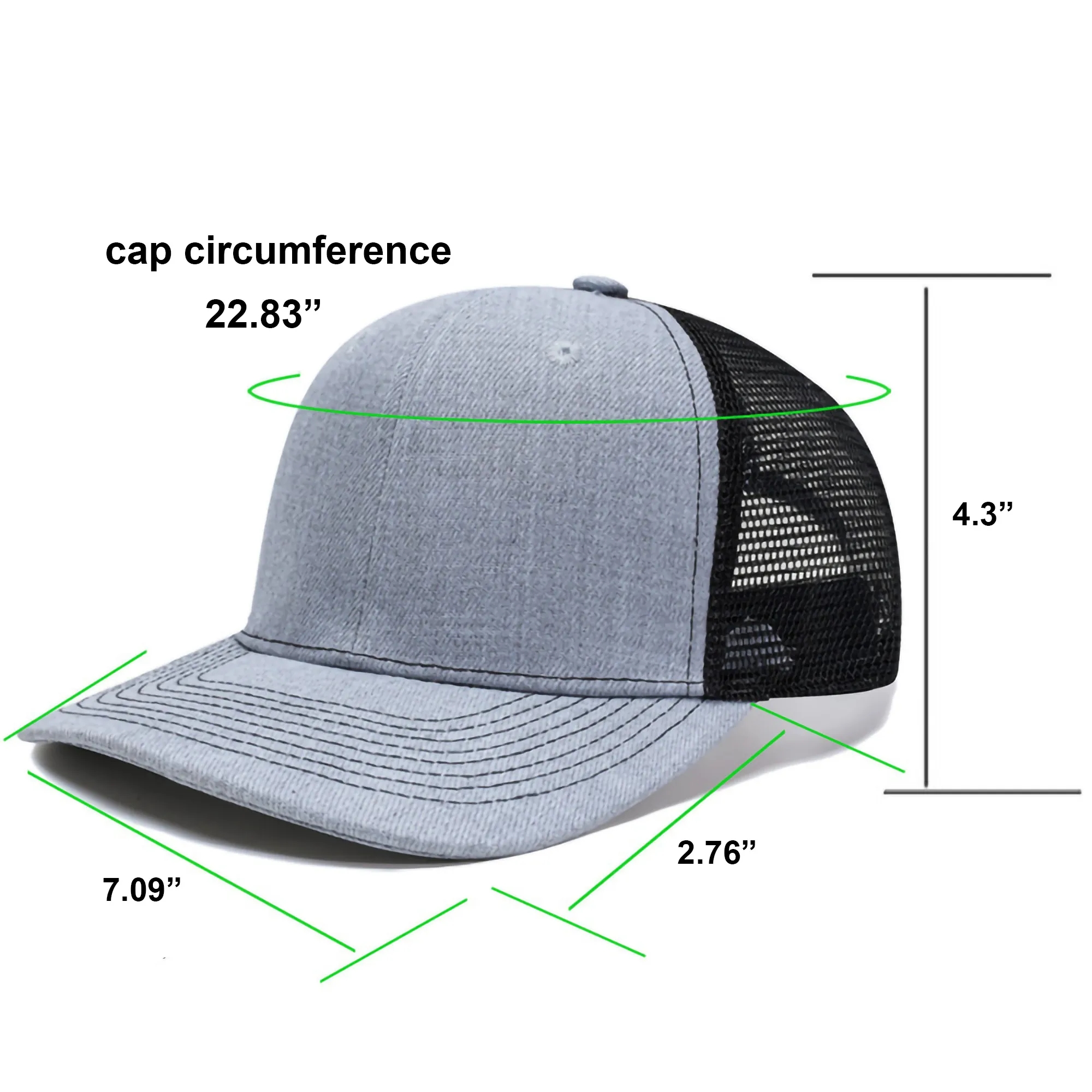Performance Trucker Hat Classic Baseball Cap With Mesh MOQ50 3