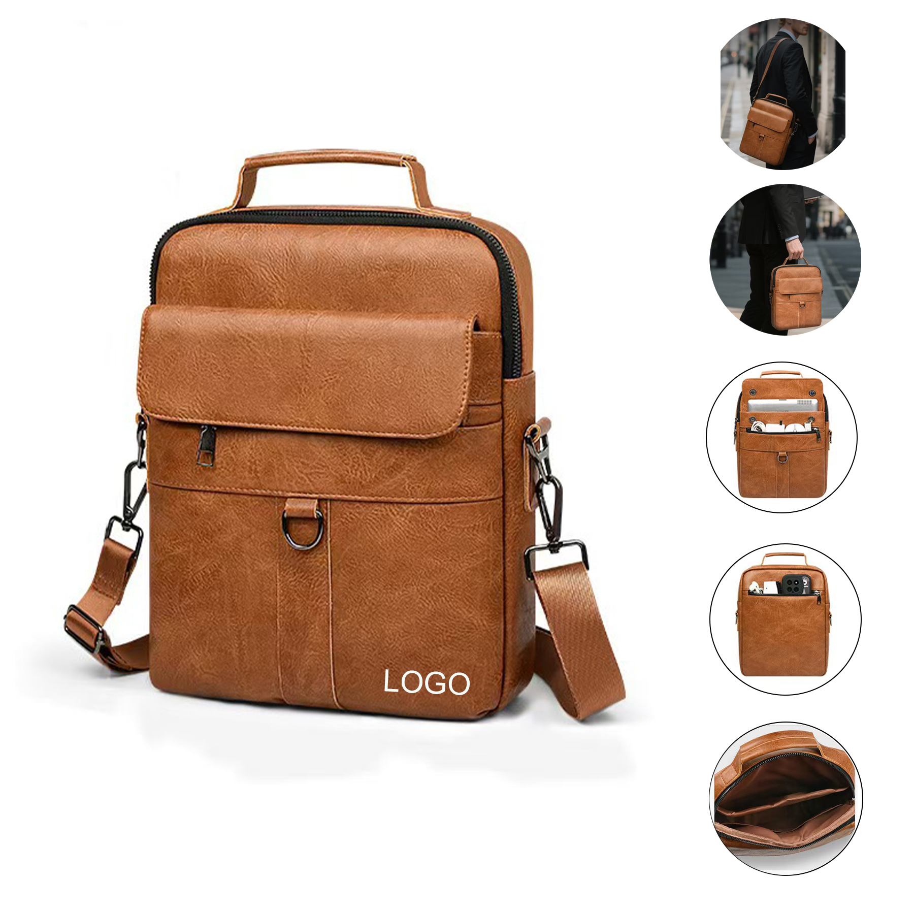 13.6 14.1 Inch PU Leather Laptop Bag 2
