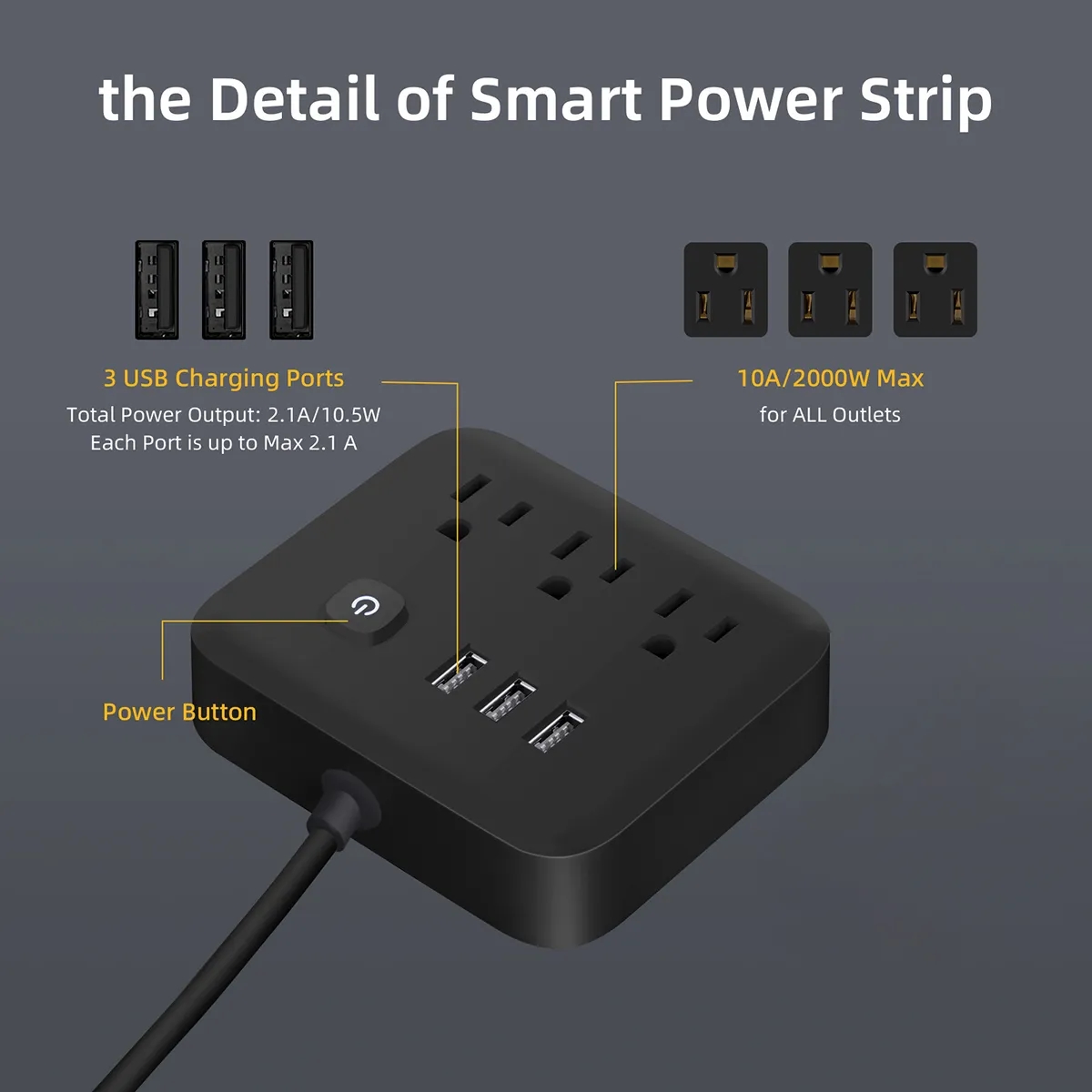 Desktop USB Charging Station with Night Vision Light 6