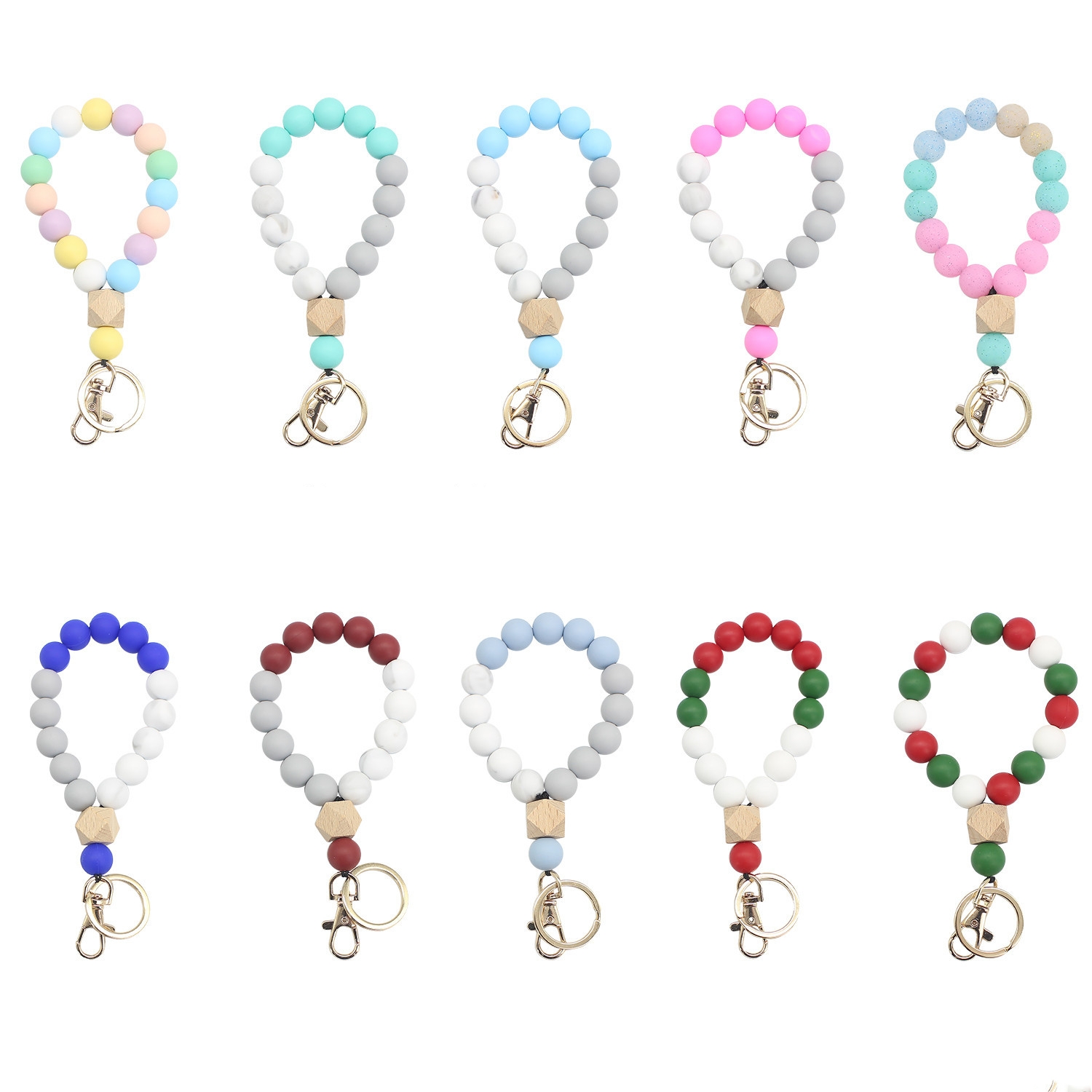 Silicone Beaded Bangle Chains 2