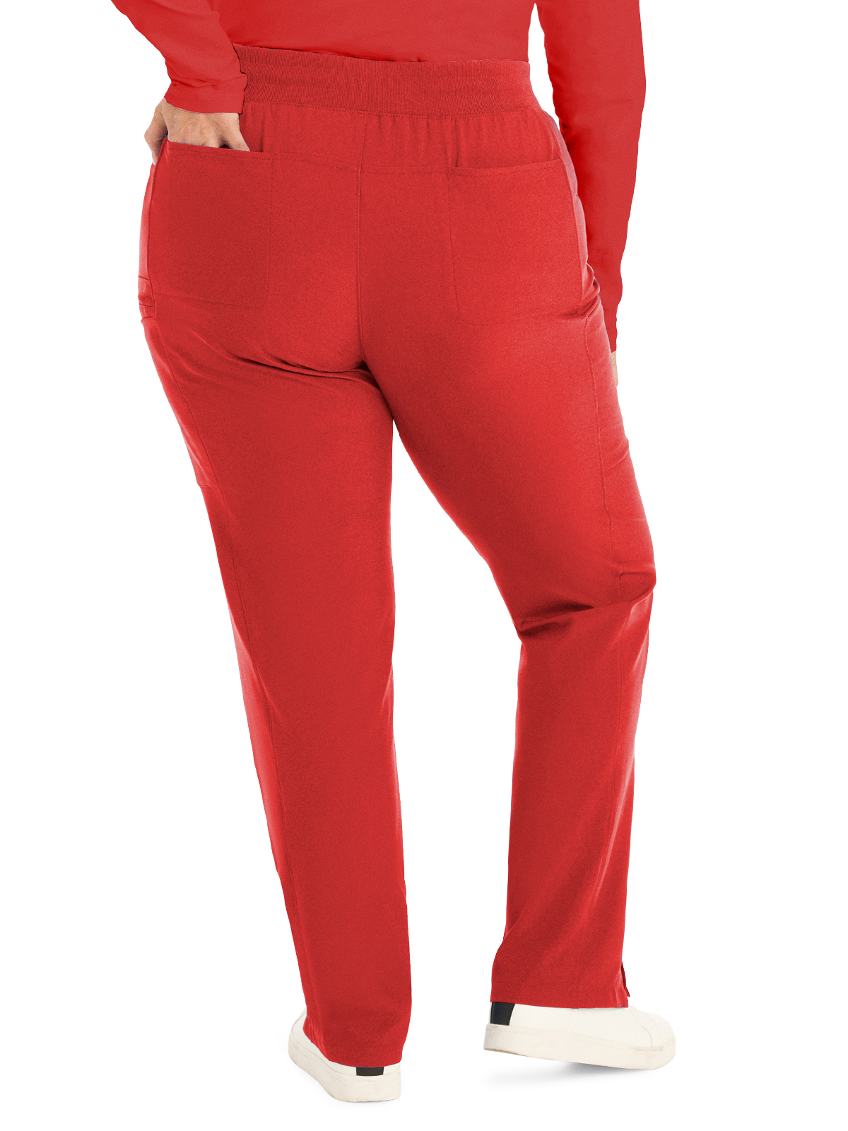 Landau - Forward - Women's Seven-Pocket Mid-Rise Rib-Knit Elastic Waist Cargo Pant 27