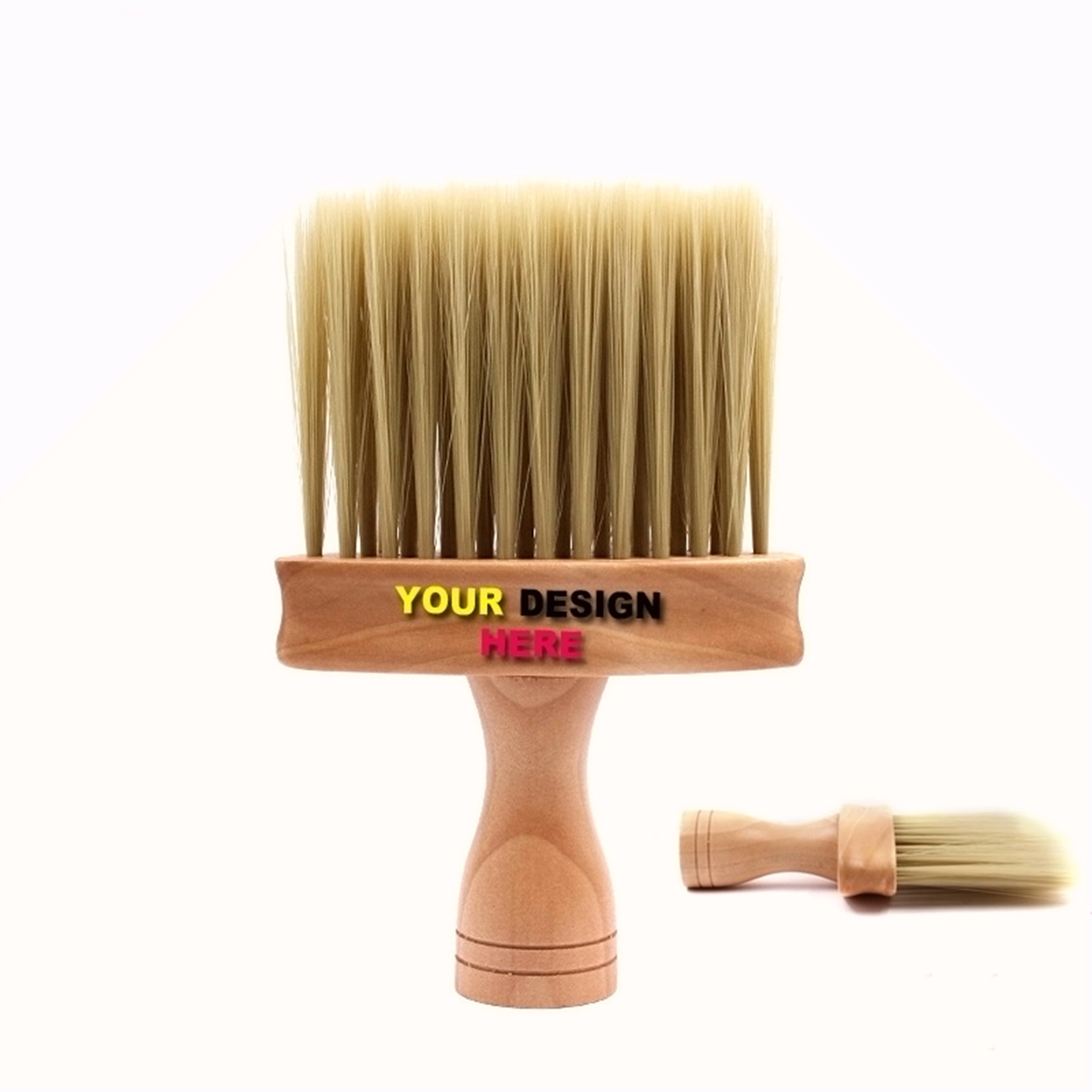 Professional Barber Brush With Wooden Handle 3