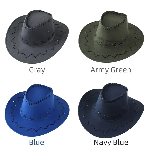 Western Style Cowboy Hat with Unisex Wide Brim Protection 2