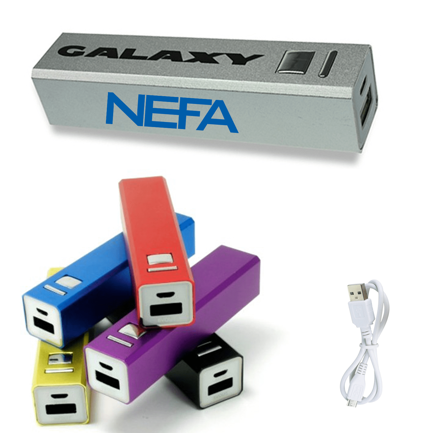 Aluminium Portable Power Banks 2600mAh 4