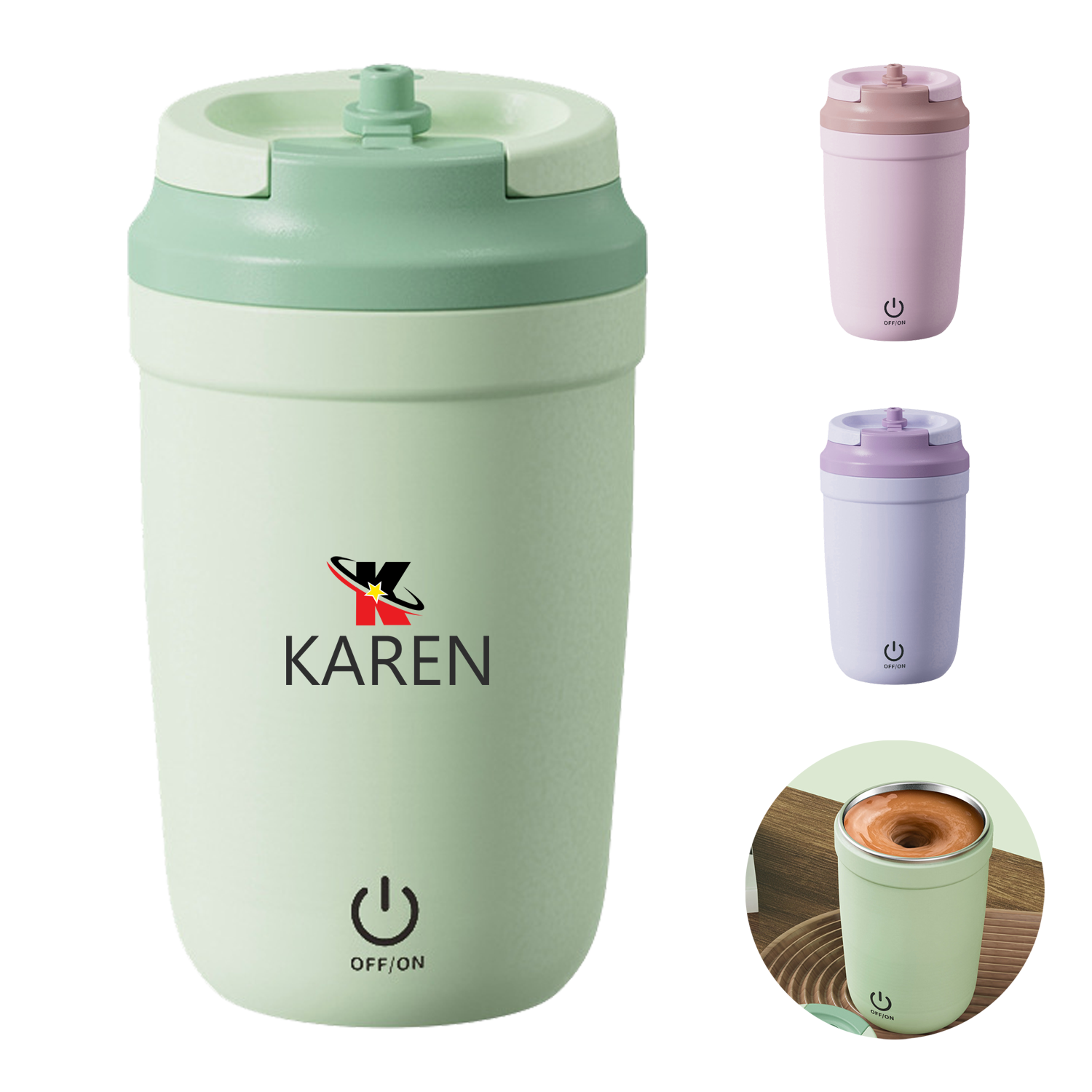Electric Stainless Steel Magnetic Mixing Self Stirring Mug