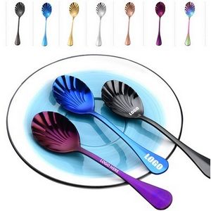 5.11 Inch Shell Shaped Dessert Coffee Spoon 20