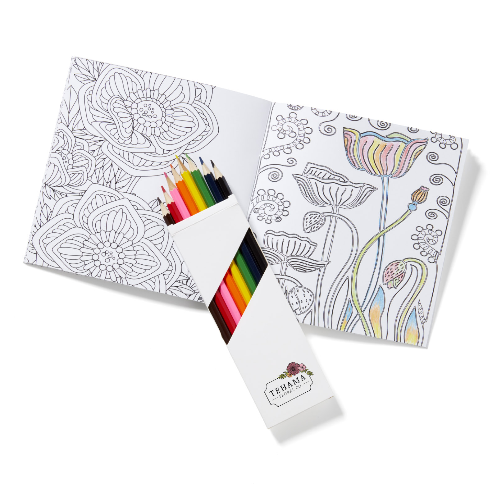Deluxe Flowers Adult Coloring Book 5